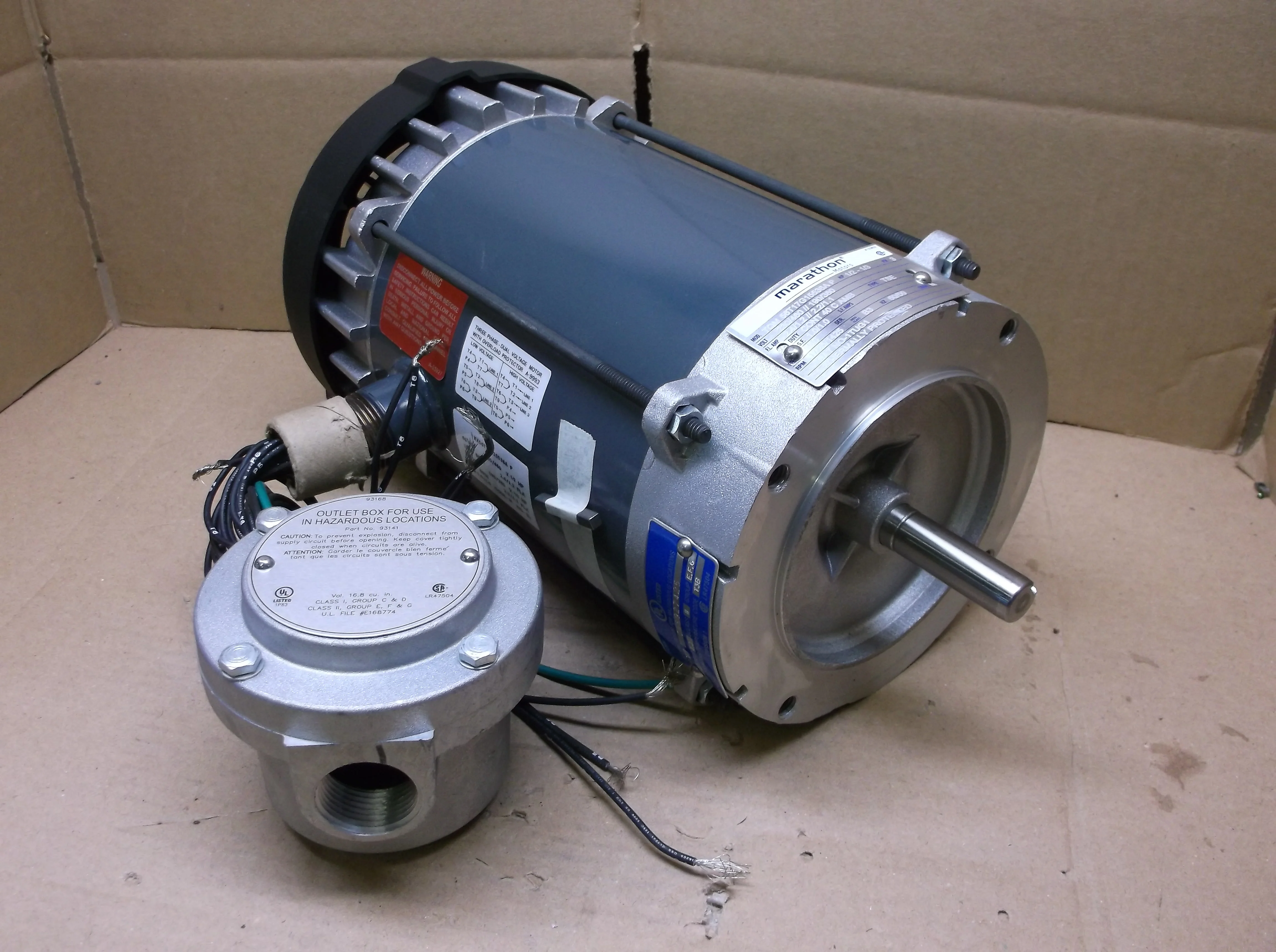 1/2HP HAZARDOUS LOCATION MOTOR, 230-460/50-60/3 RPM:1725/1-SPEED - Image 2