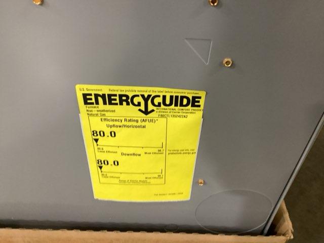132,000 BTU Low NOx 2-Stg Multiposition ECM Var Spd Communicating Gas Furnace 80% 115/60/1 CFM: 2270 - Image 6