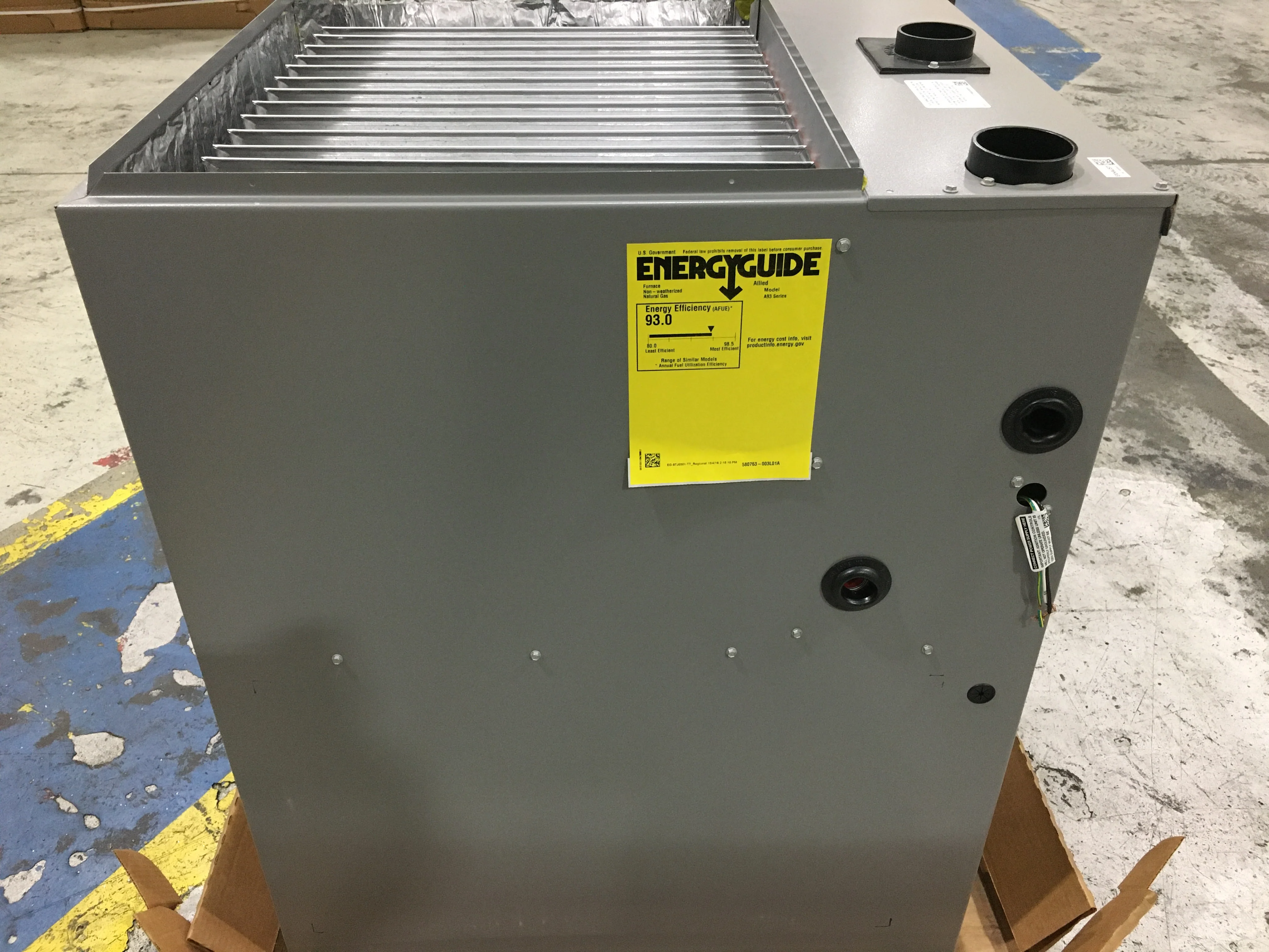 132,000 Btu Single-Stage UPFlow/Horizontal PSC Multi Speed Gas Furnace 93% Afue 120/60/1 Cfm: 2000 - Image 5