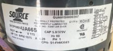 1/4 HP Direct Drive Furnace Blower Motor 115/60/1 1075 RPM 3 Speed - Image 3