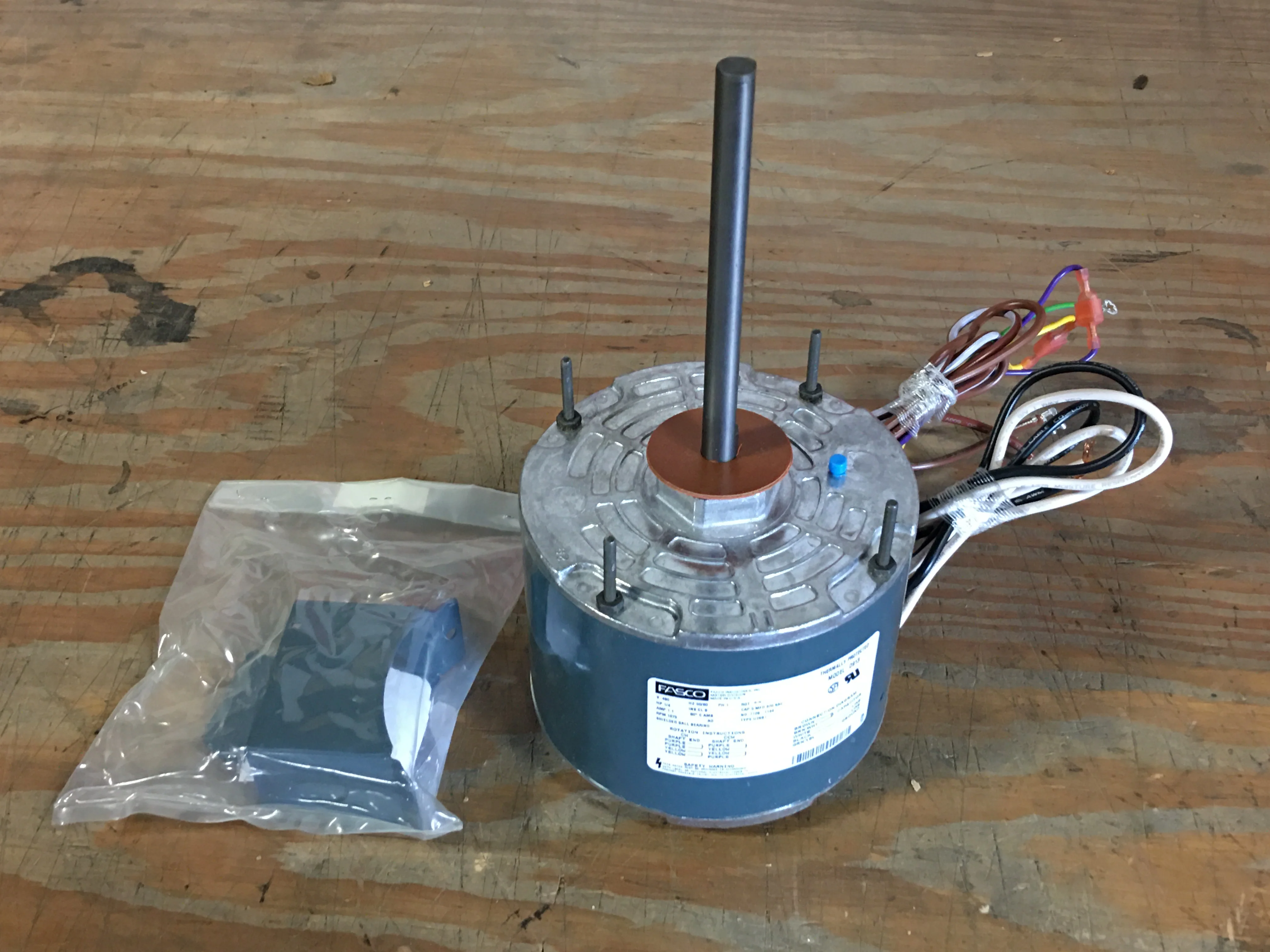 1/4 HP Electric Motor 460/50-60/1 1075RPM 1Speed PSC - Image 4