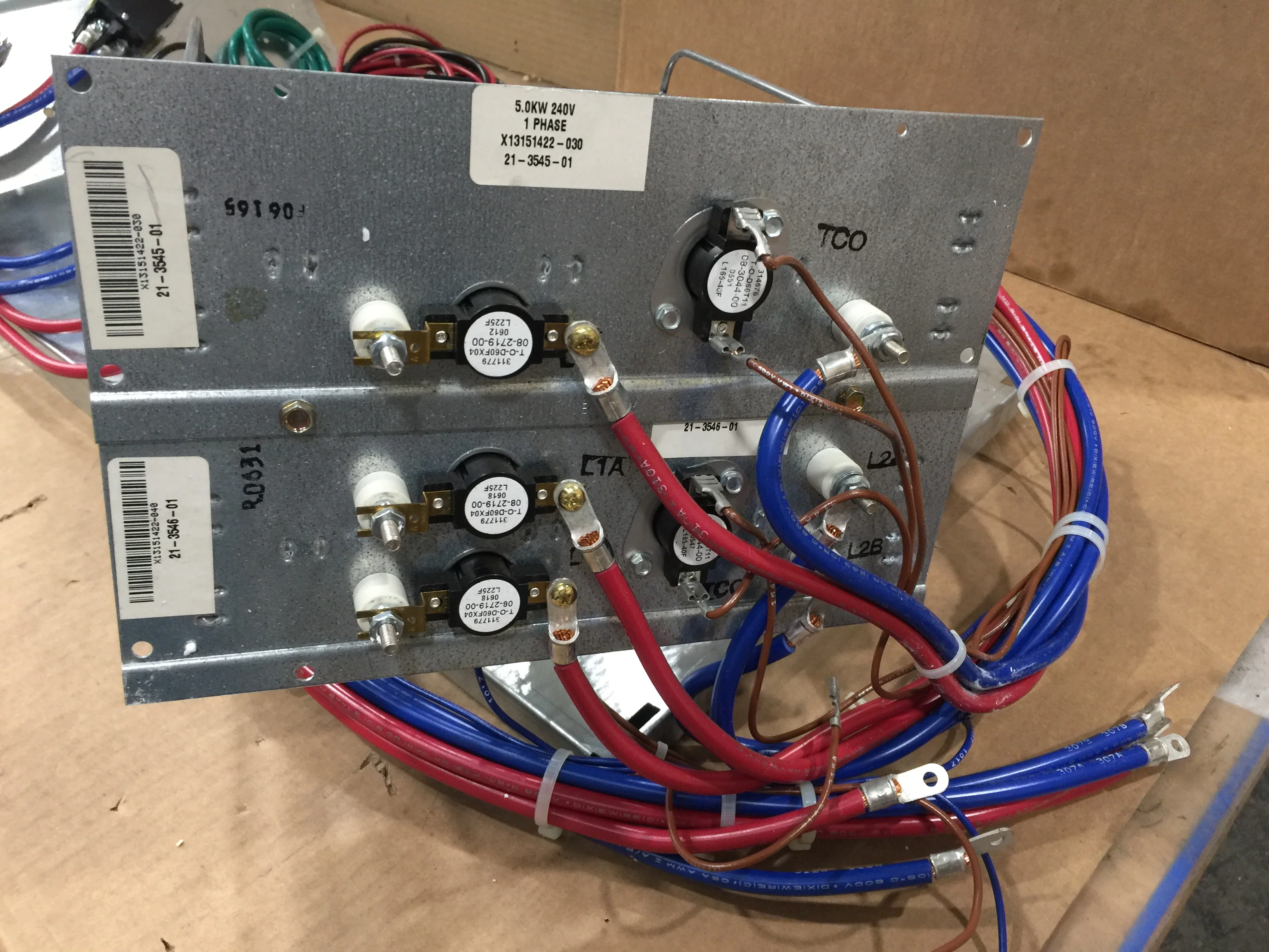 14 kW Supplementary Heater, 208-240/60/1 Amps 49.8/57.5 - Image 3