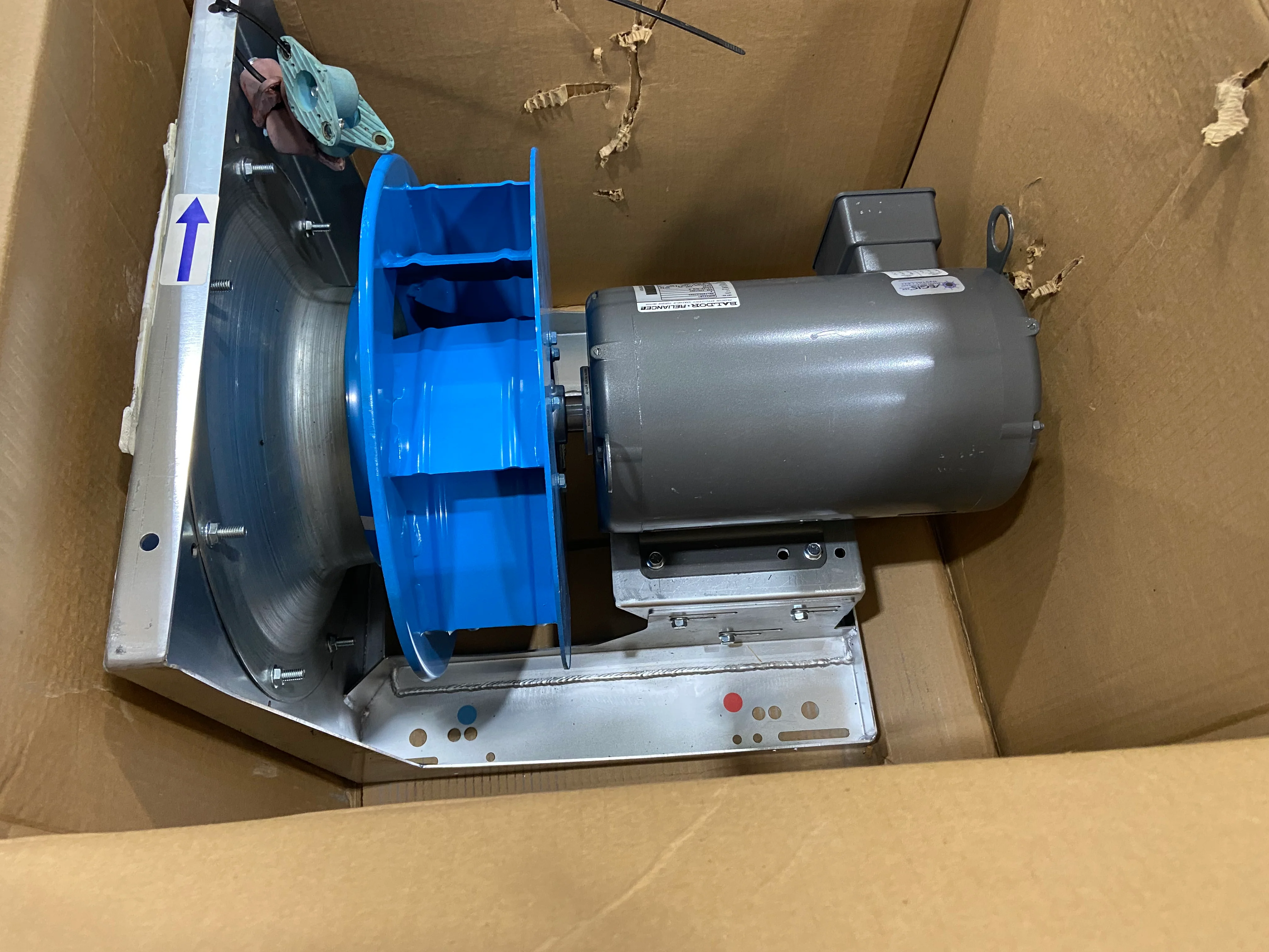 14" Single Inlet Direct Drive Plenum Fan w/5HP 230/460 Volt Motor RPM 3225 - Image 2