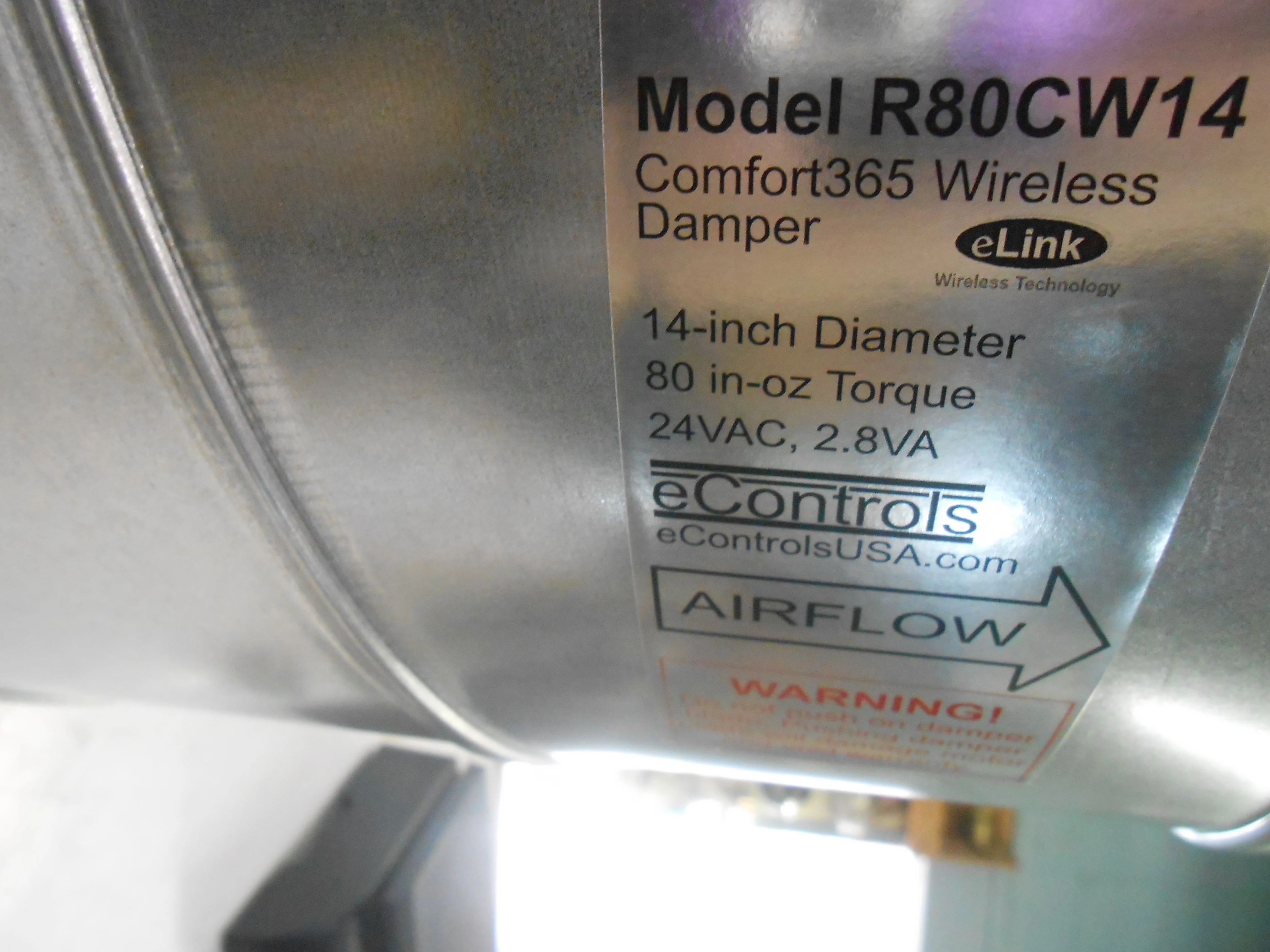 14" Wireless Damper 24 Volt - Image 2