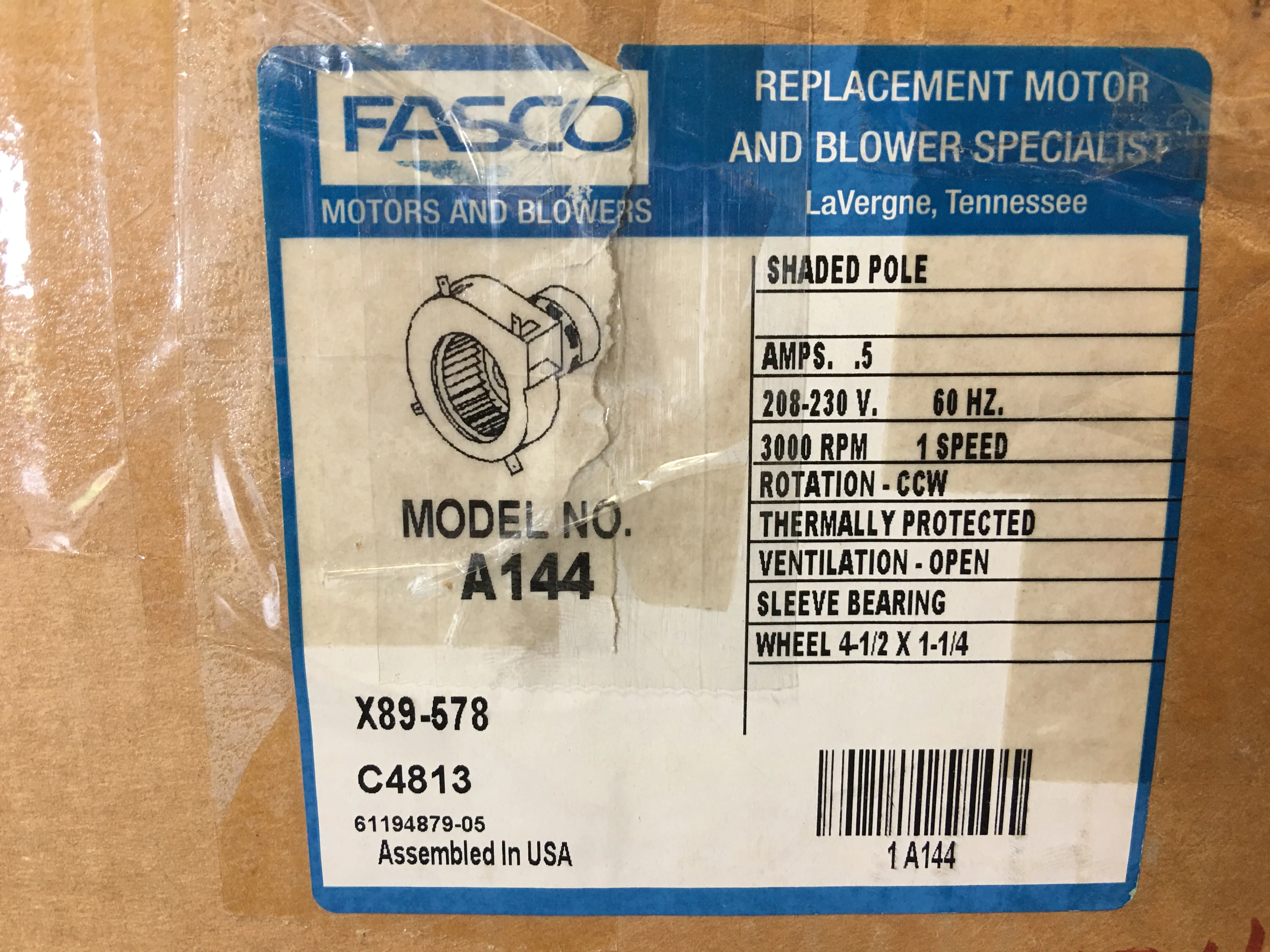 1/40 HP Inducer Blower Motor 230/60/1 3000 RPM 1 Speed - Image 4