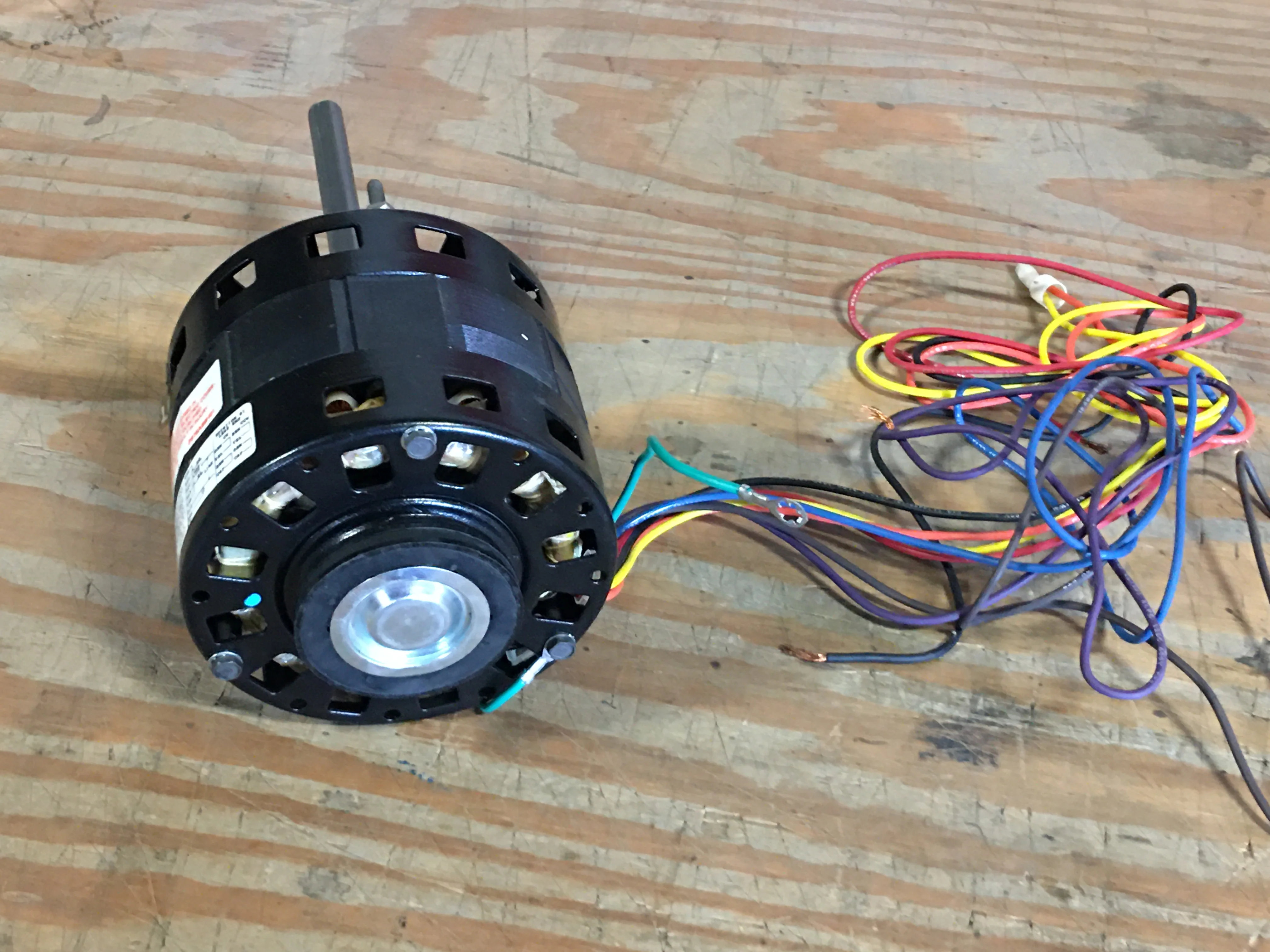 1/5 HP,1/6 HP, 1/10 HP, Blower Motor 230/60/1 1075 RPM 3 Speed - Image 3