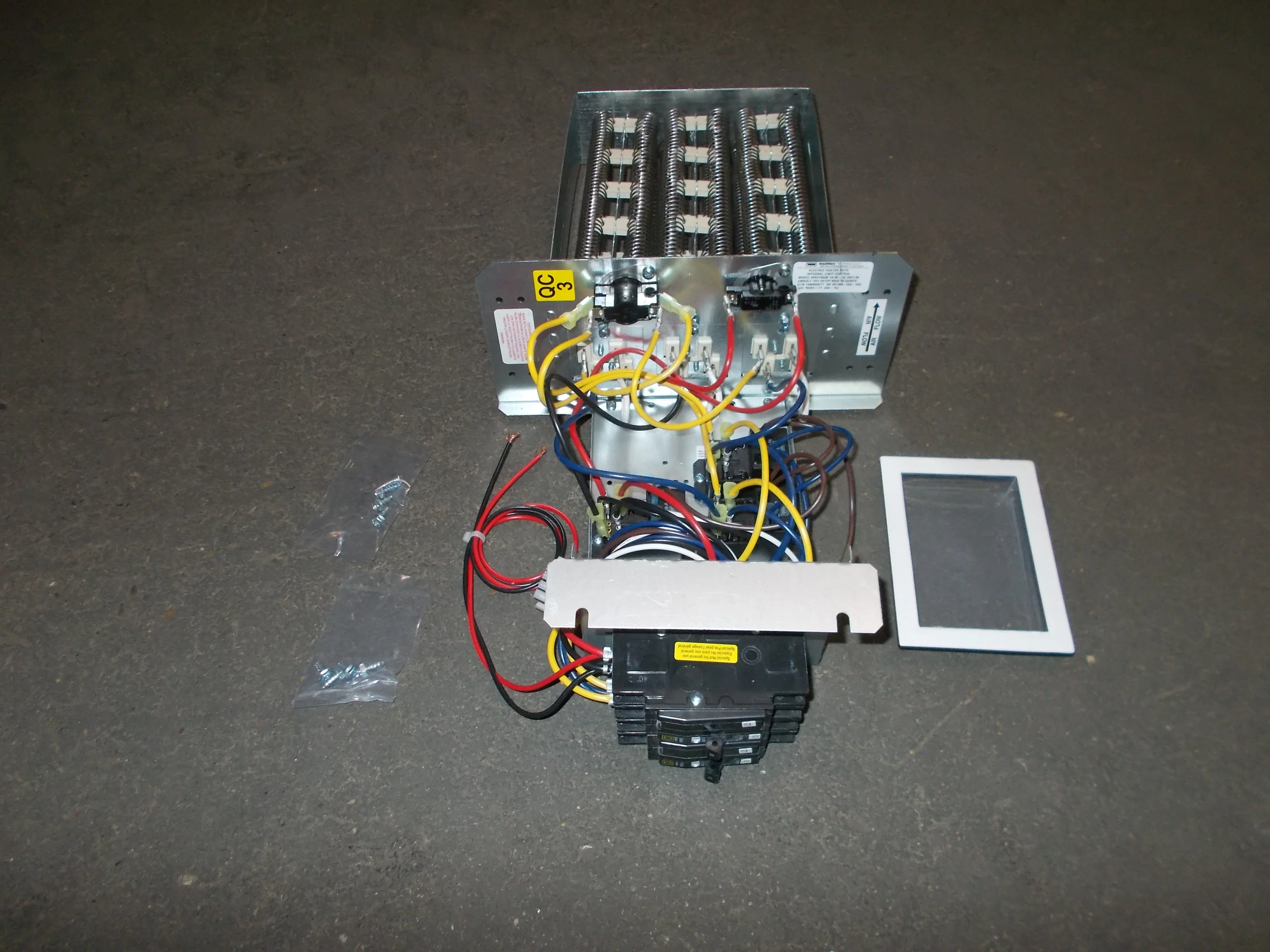 15 kW Electric Heat Kit 240/60/1 w/(1) 30 Amp and (1) 60 Amp Breakers