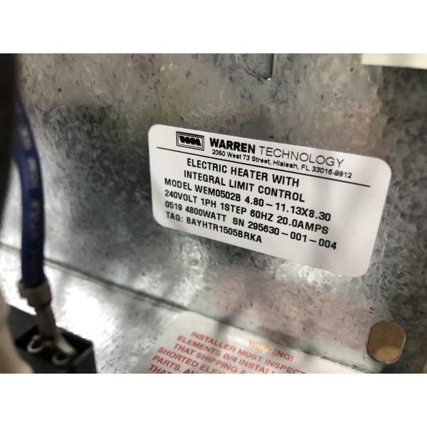 1.5 Ton AC/HP ECM Multiposition Fan Coil With 5 KW Heat Kit, 208-230/60/1 R-410A CFM 860 - Image 5