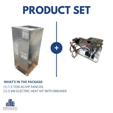 1.5 Ton AC/HP ECM Multiposition Fan Coil With 5 KW Heat Kit, 208-230/60/1 R-410A CFM 860 - Image 8