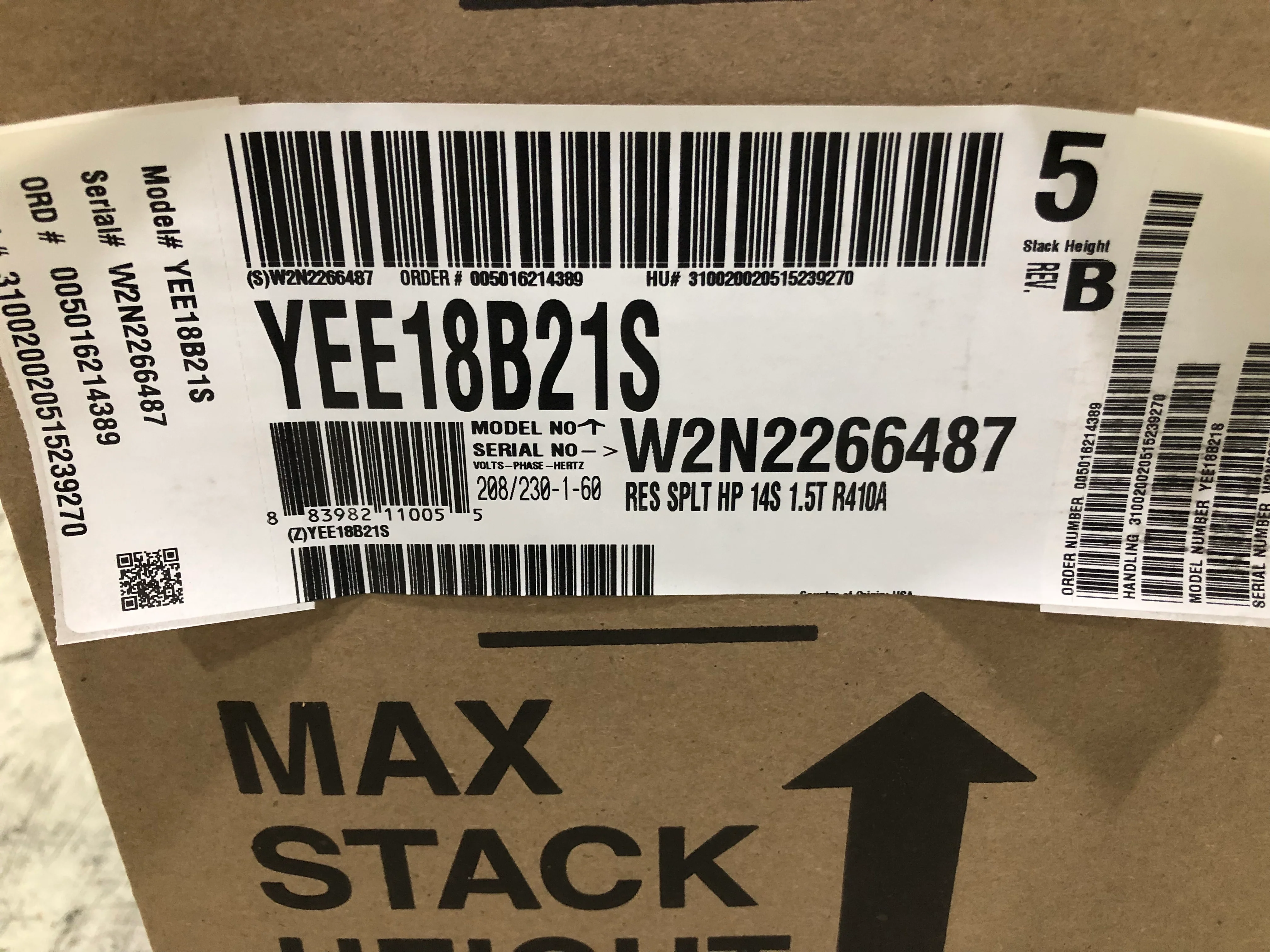 1.5 TON SPLIT-SYSTEM HEAT PUMP 208-230/60/1 R410A 14 SEER - Image 6