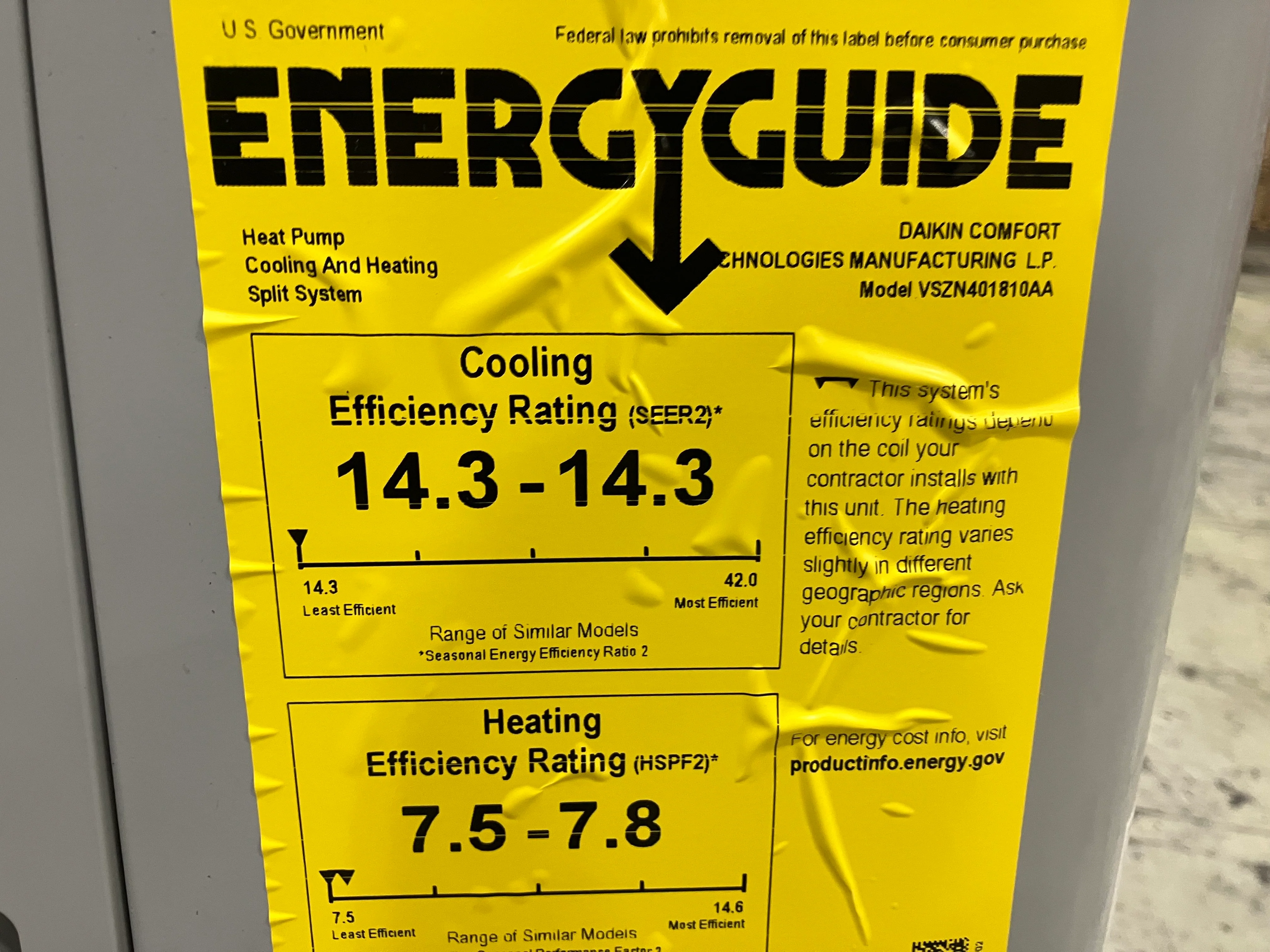 1.5 Ton Split-System Heat Pump 208-230/60/1 R-410A 14.5 SEER2 - Image 2