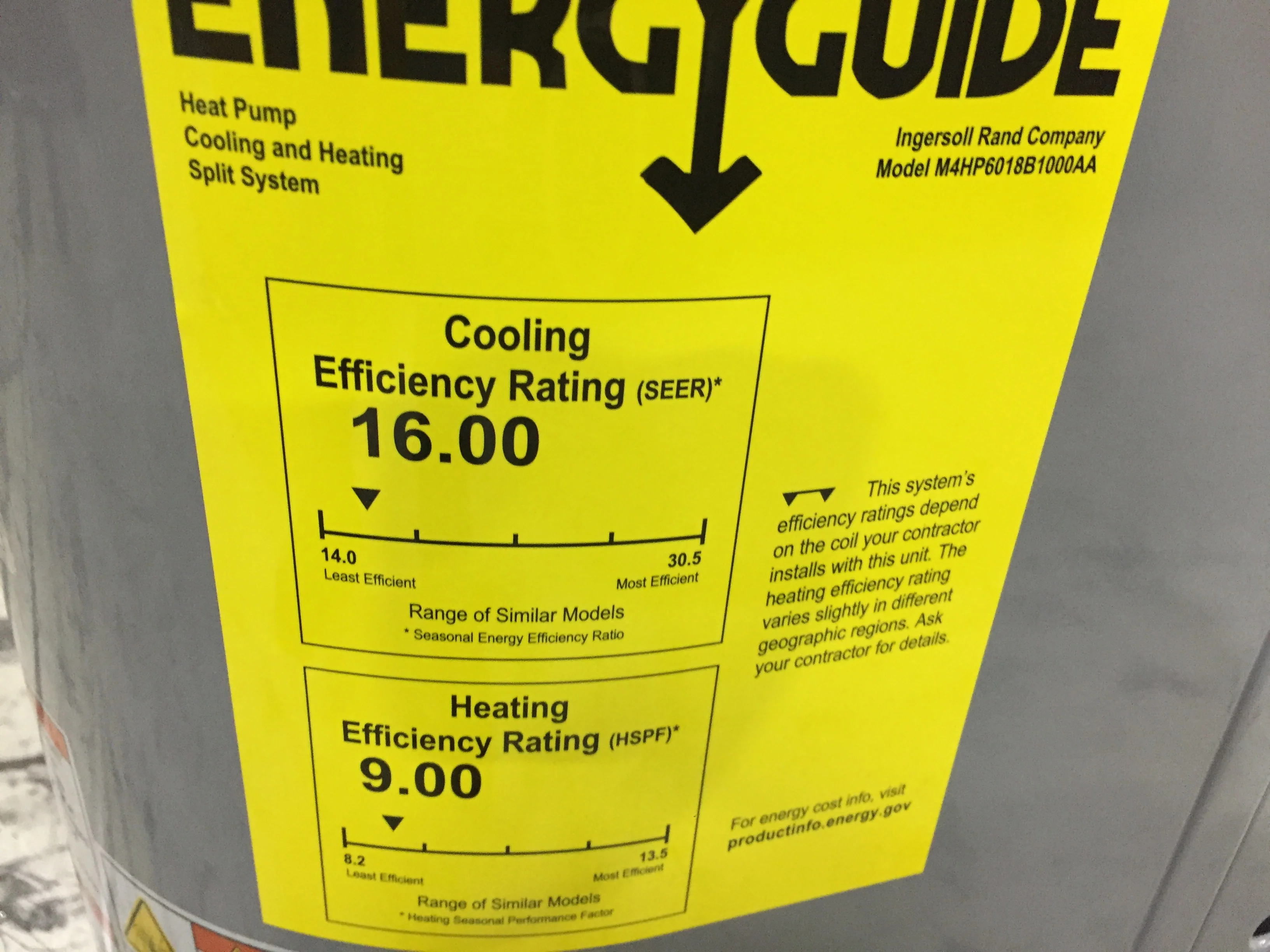 1.5 Ton Split-System Heat Pump; 208-230/60/1, R410A 16 SEER - Image 4