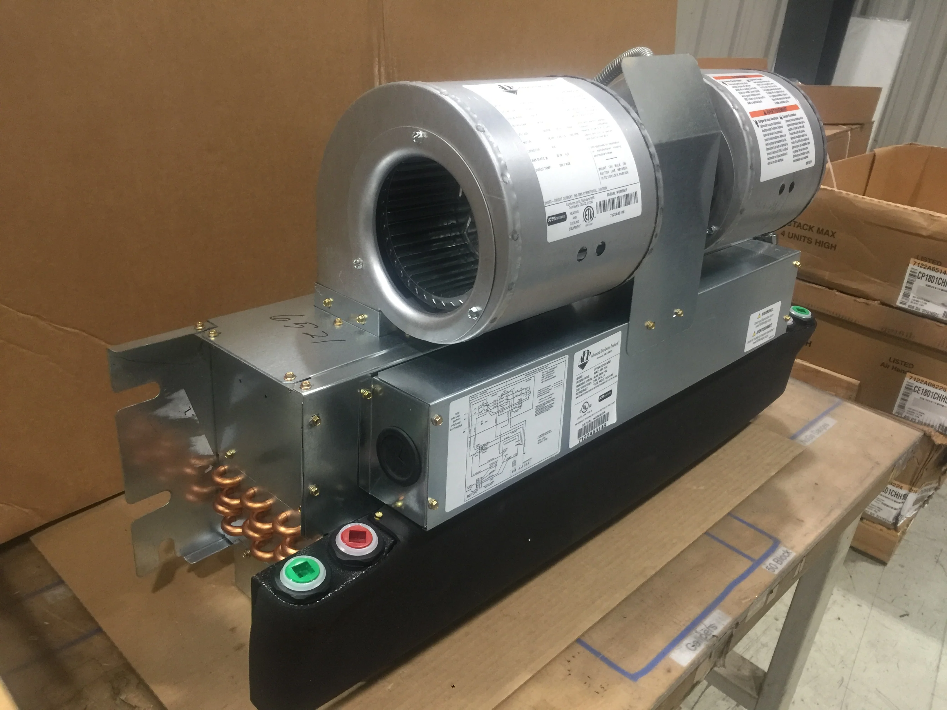 1.5 TON UNCASED HORIZONTAL CEILING MOUNT AIR HANDLER; 208-240/60/1, R-410A, CFM:600 - Image 9
