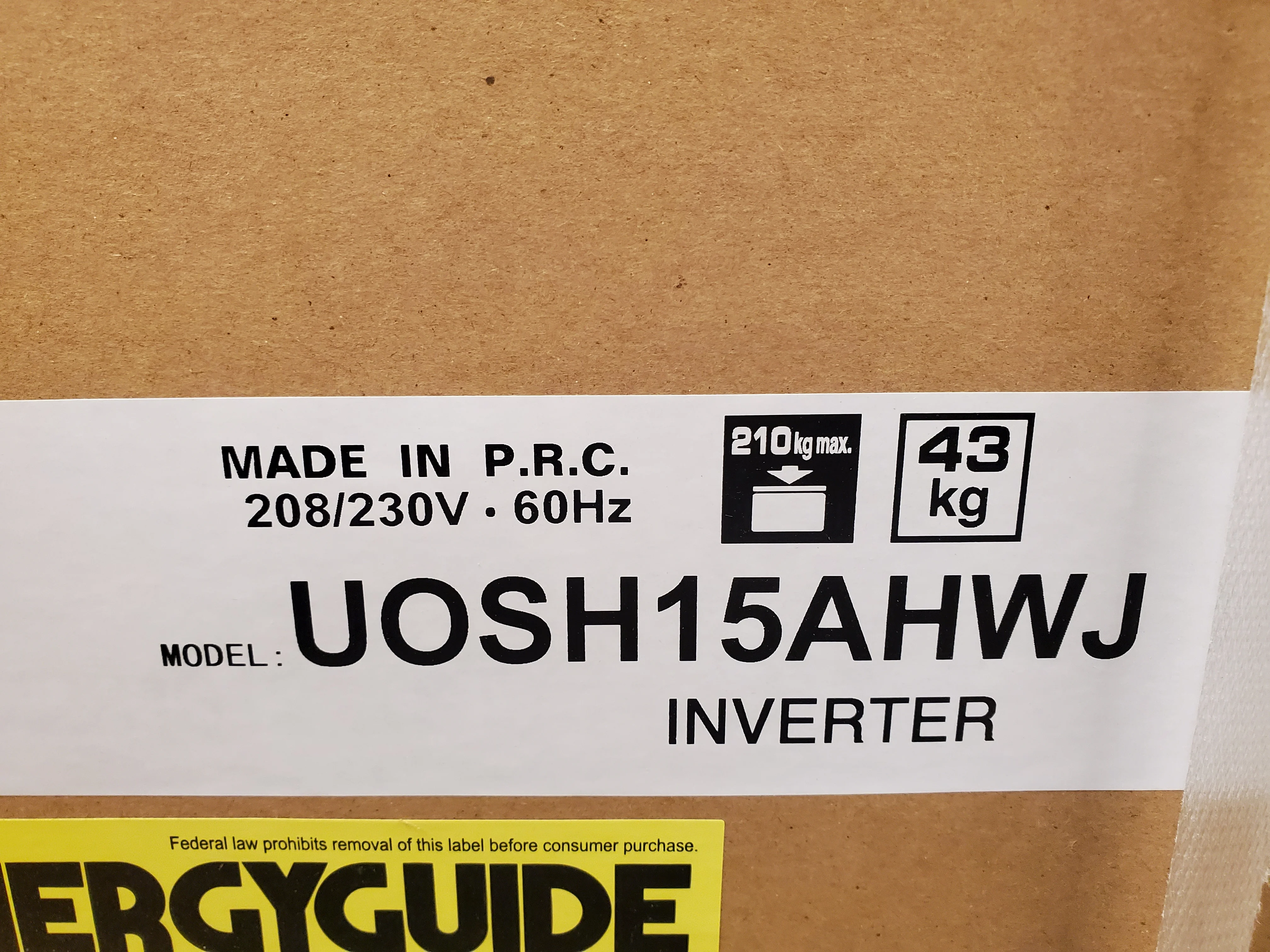 15,000 BTU Ultra Series Single-Zone Inverter Outdoor Mini-Split Heat Pump Unit - Image 6