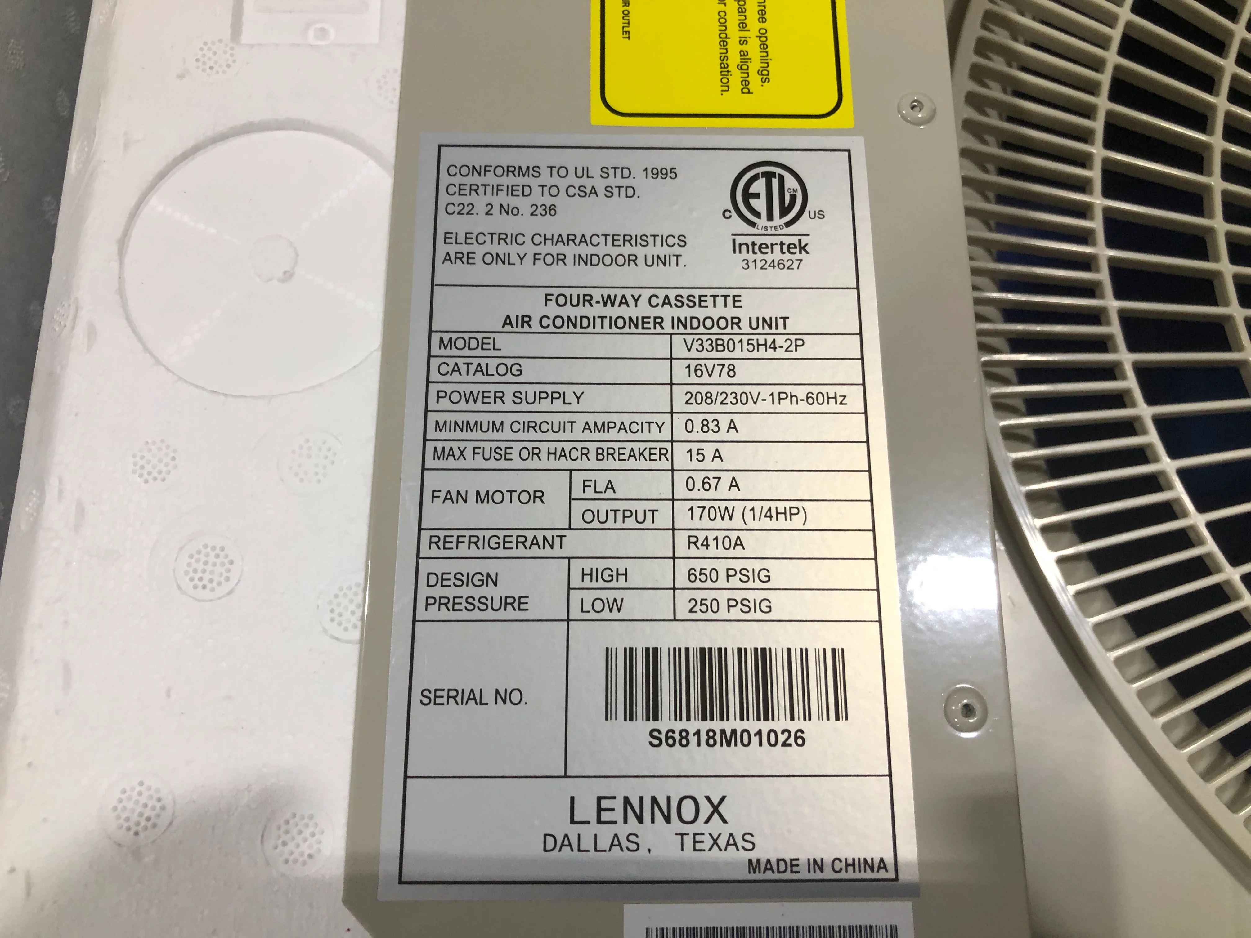 15,000 BTU VRF Heat Pump Ducted Concealed 4-way Ceiling Mini-Split Indoor Unit - Image 4