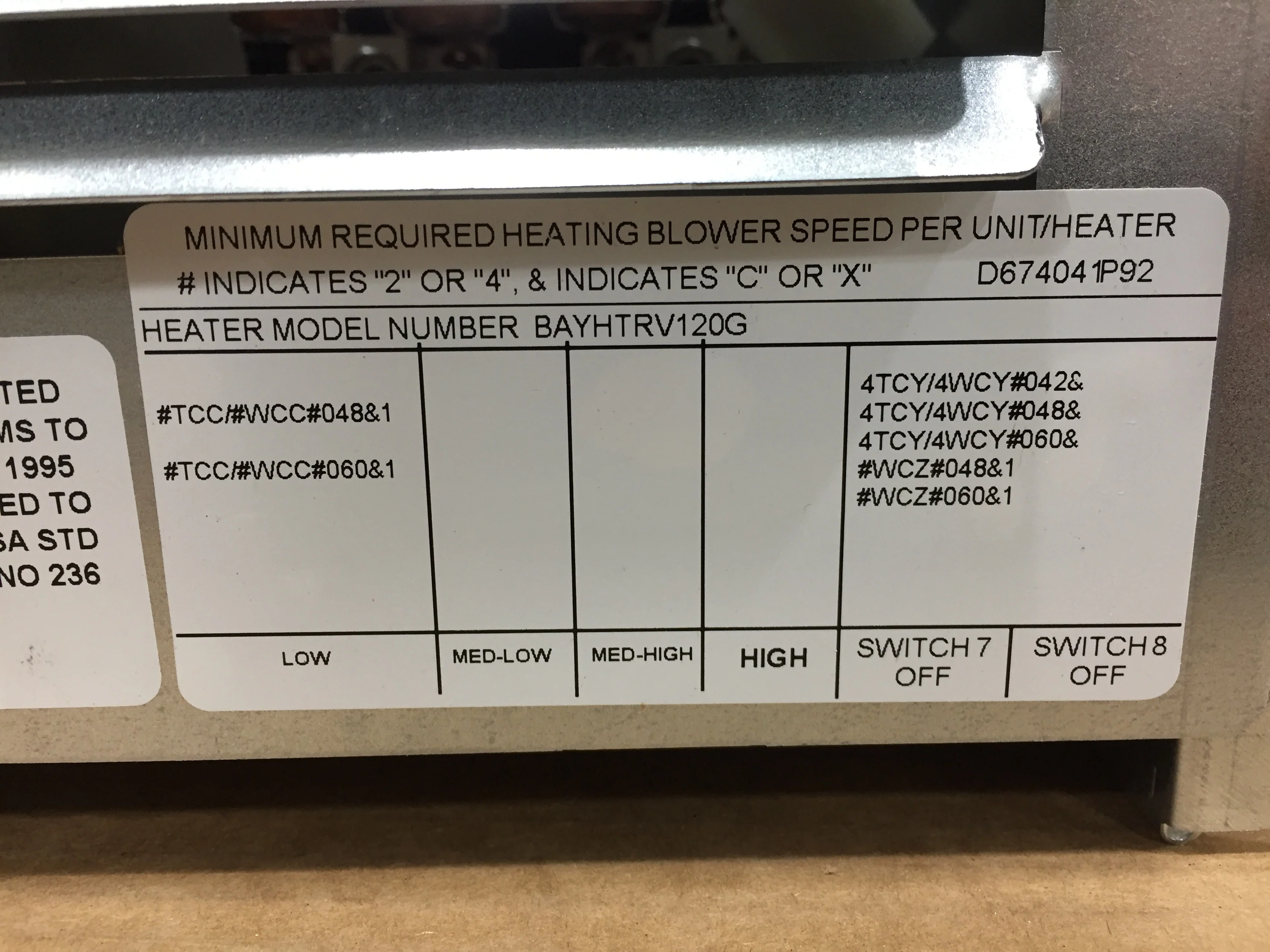 15-20 kW  Electric Heat Kit 208-240/60/1 W/4 60 Amp Fuses - Image 6