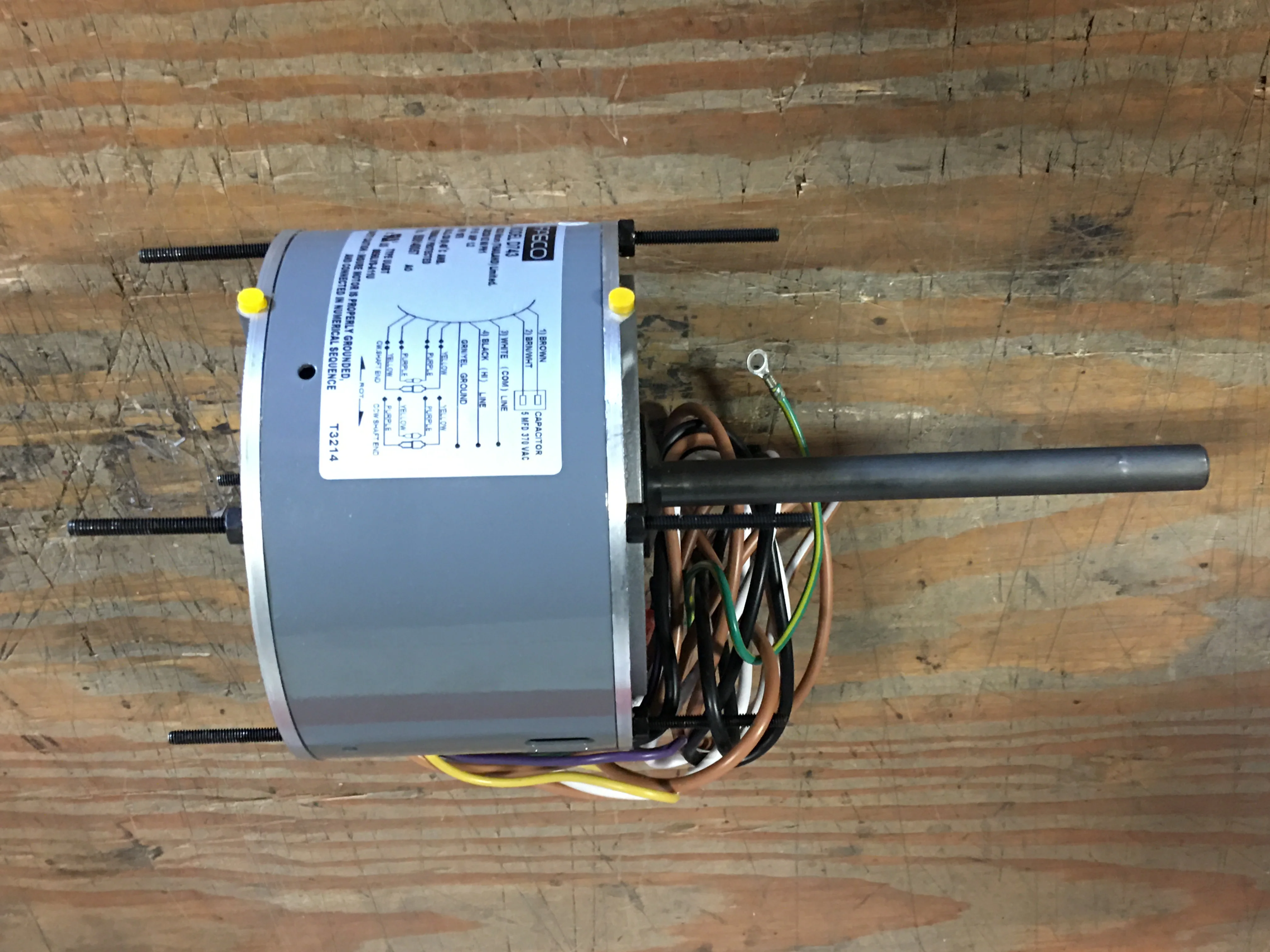1/5HP PSC Electric Motor 208/230/60 1075RPM 1 Speed - Image 2