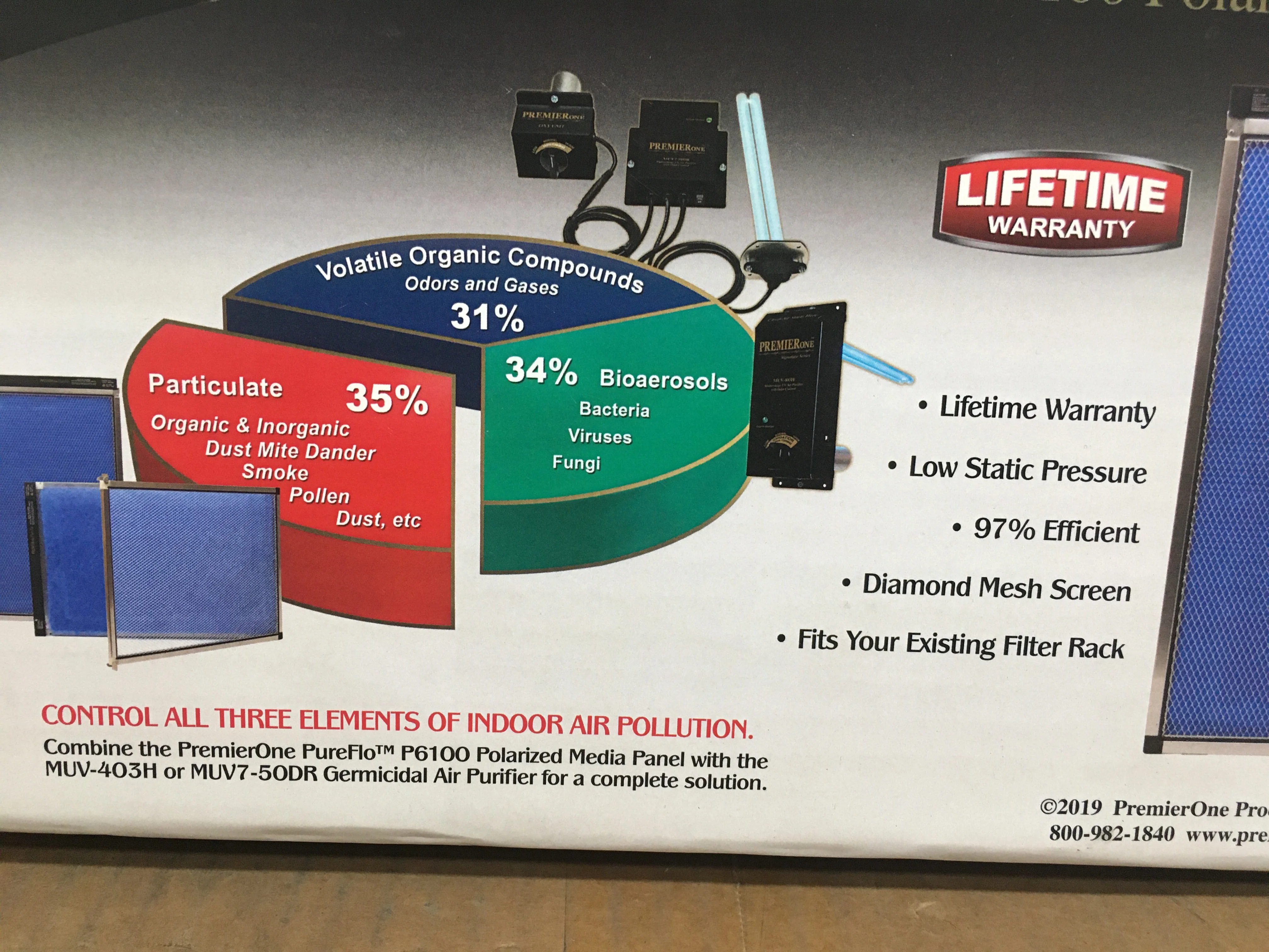 16 x 20" Whole House Polarized Media Air Cleaner 24 Volt" - Image 3