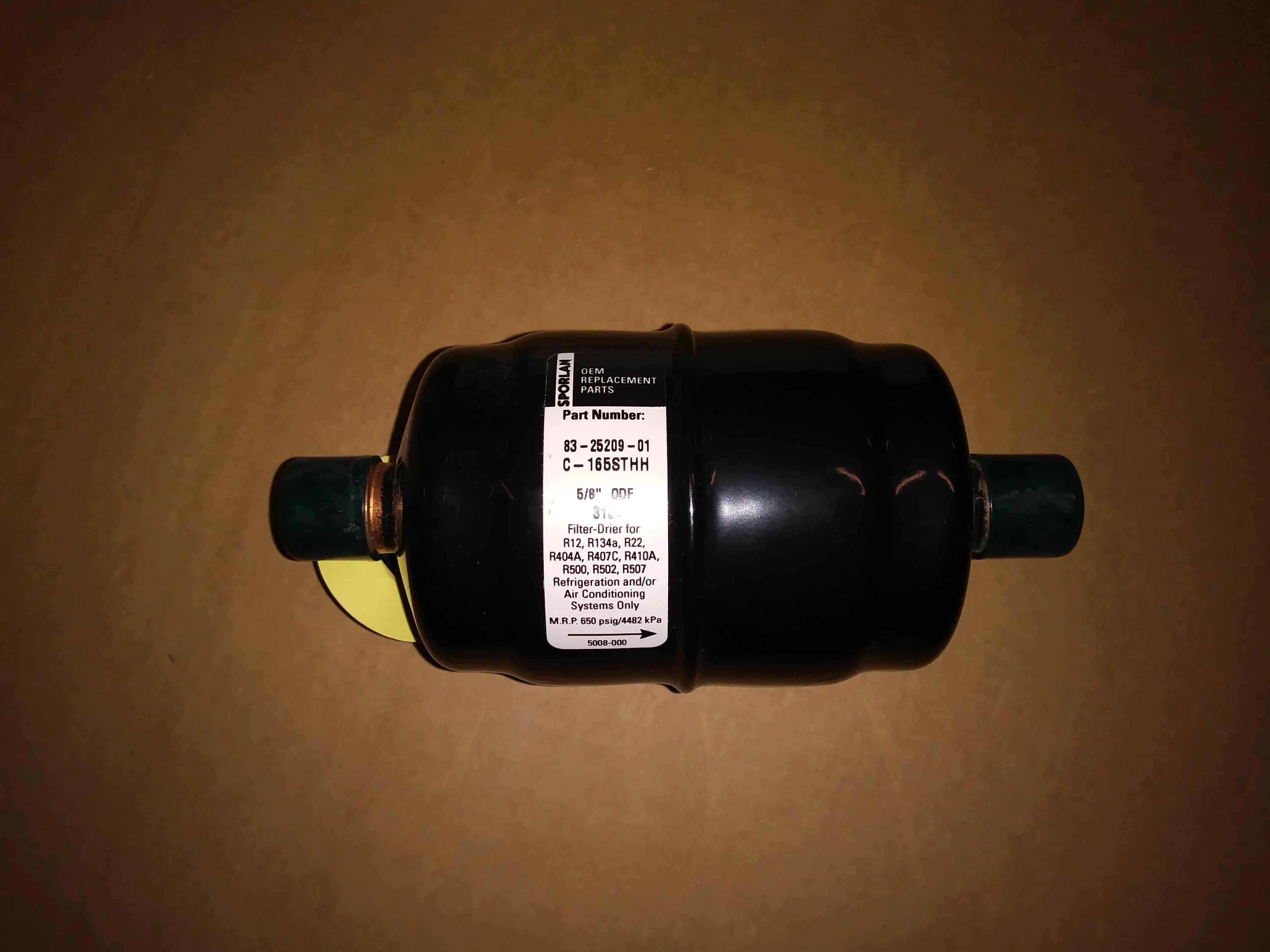 16 CUBIC INCH 5/8" SWEAT SUCTION LINE FILTER-DRIER