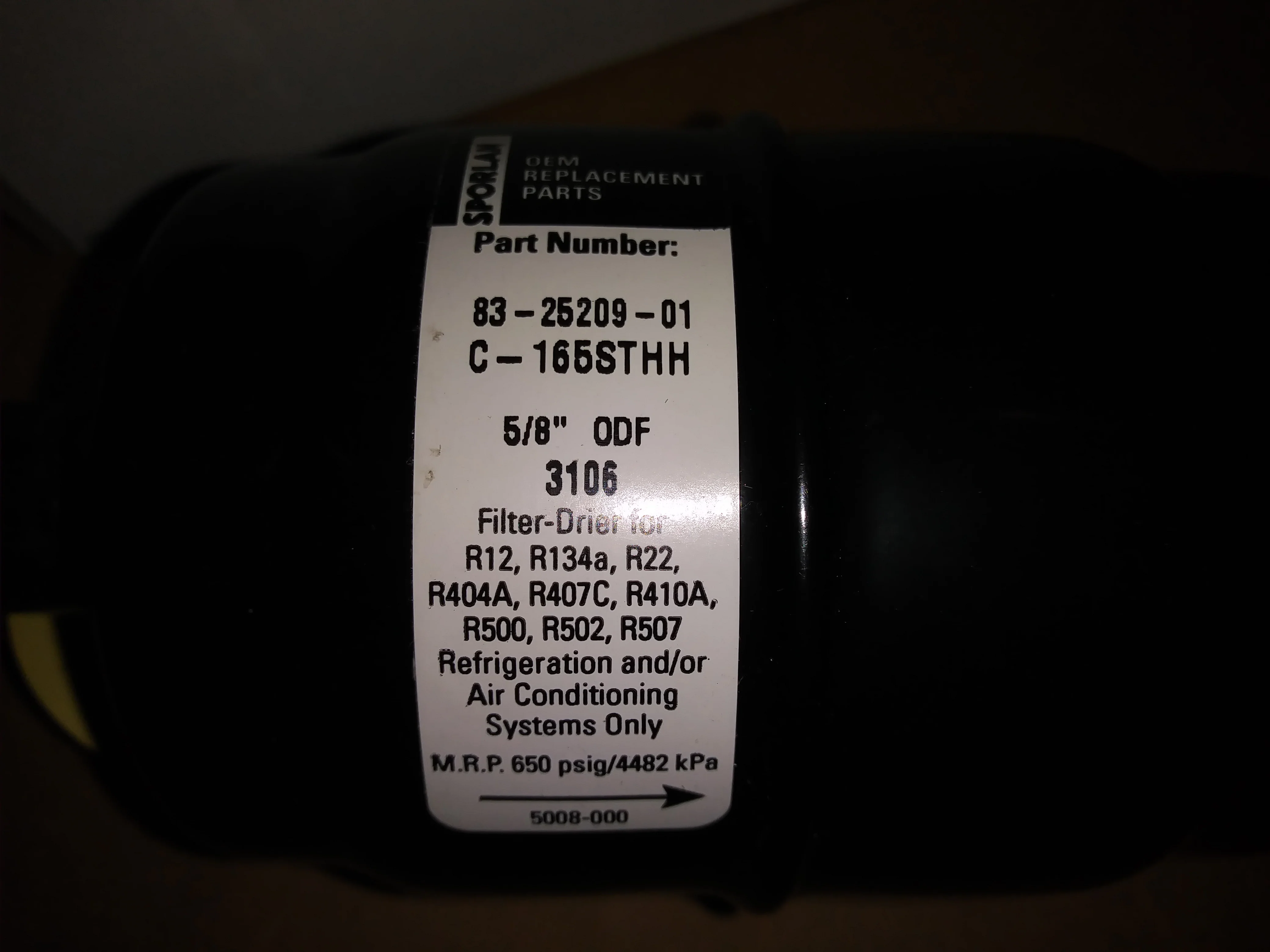 16 CUBIC INCH 5/8" SWEAT SUCTION LINE FILTER-DRIER - Image 4