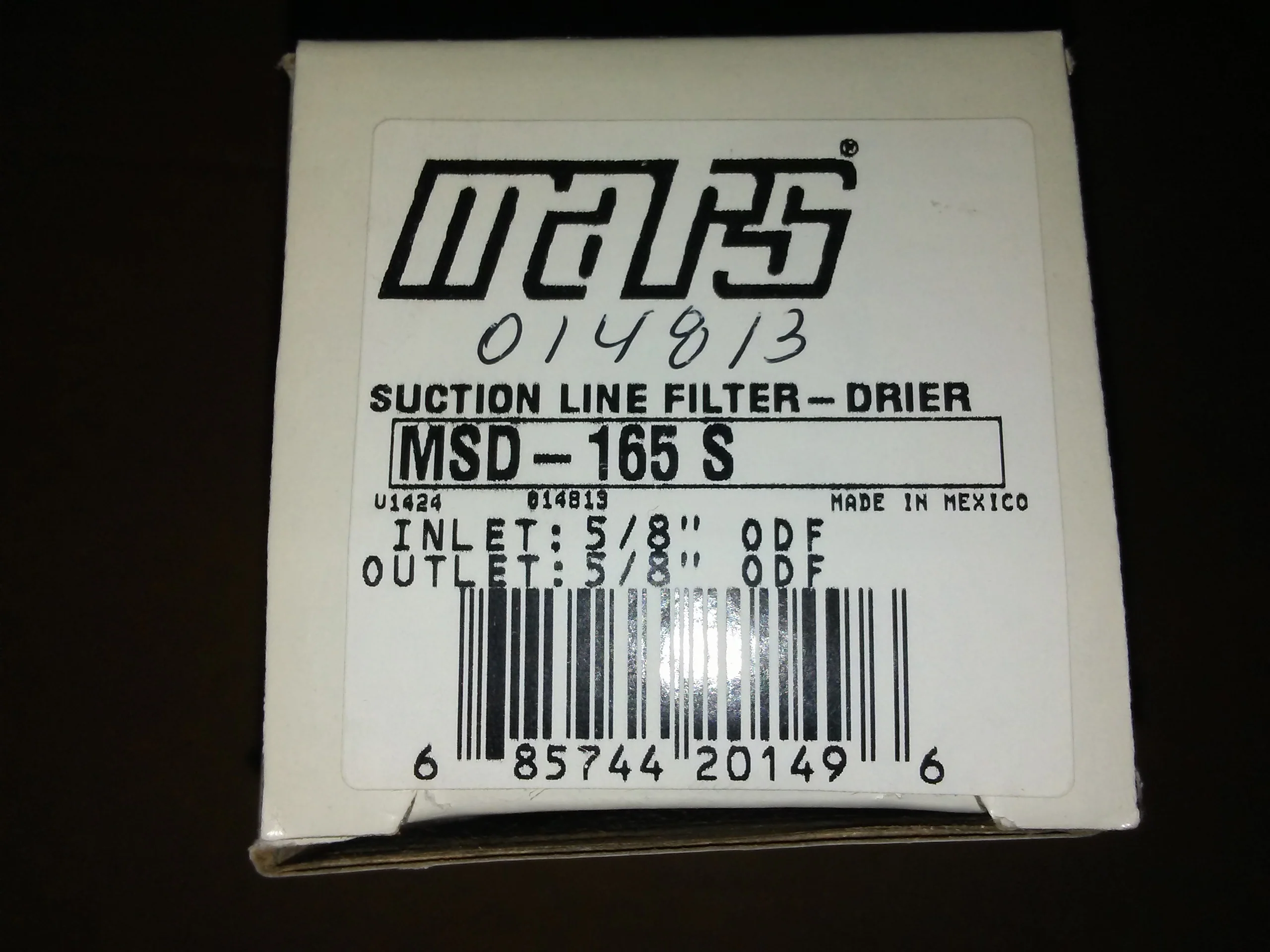 16 CUBIC INCH 5/8" SWEAT SUCTION LINE FILTER-DRIER - Image 3
