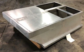 16" High Roof Curb Adapter with Duct Transitions for Large Packaged Units - Image 2