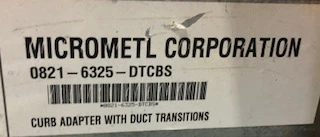 16" High Roof Curb Adapter With Duct Transitions for Large Packaged Units - Image 3