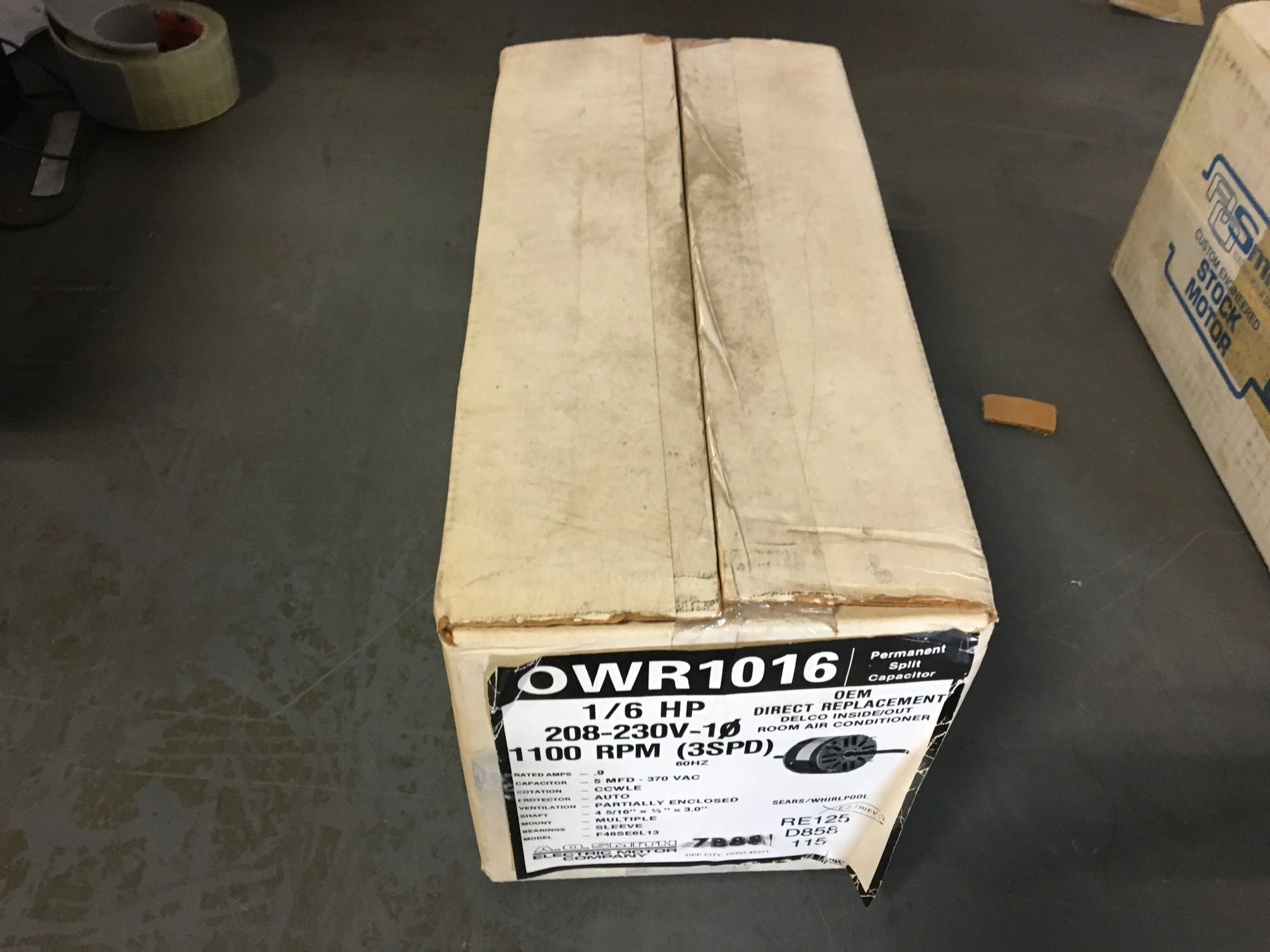 1/6 HP Motor, 208-230/60/1, 1100 RPM 3 Speed - Image 4