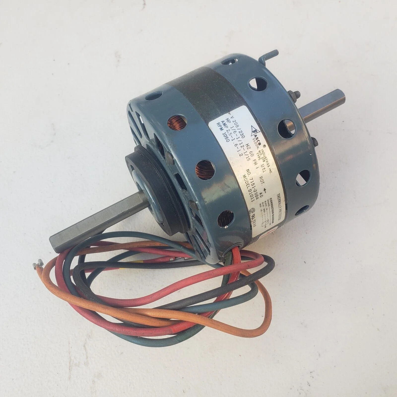 1/6 HP Electric Motor 208-230/60/1 - Image 2