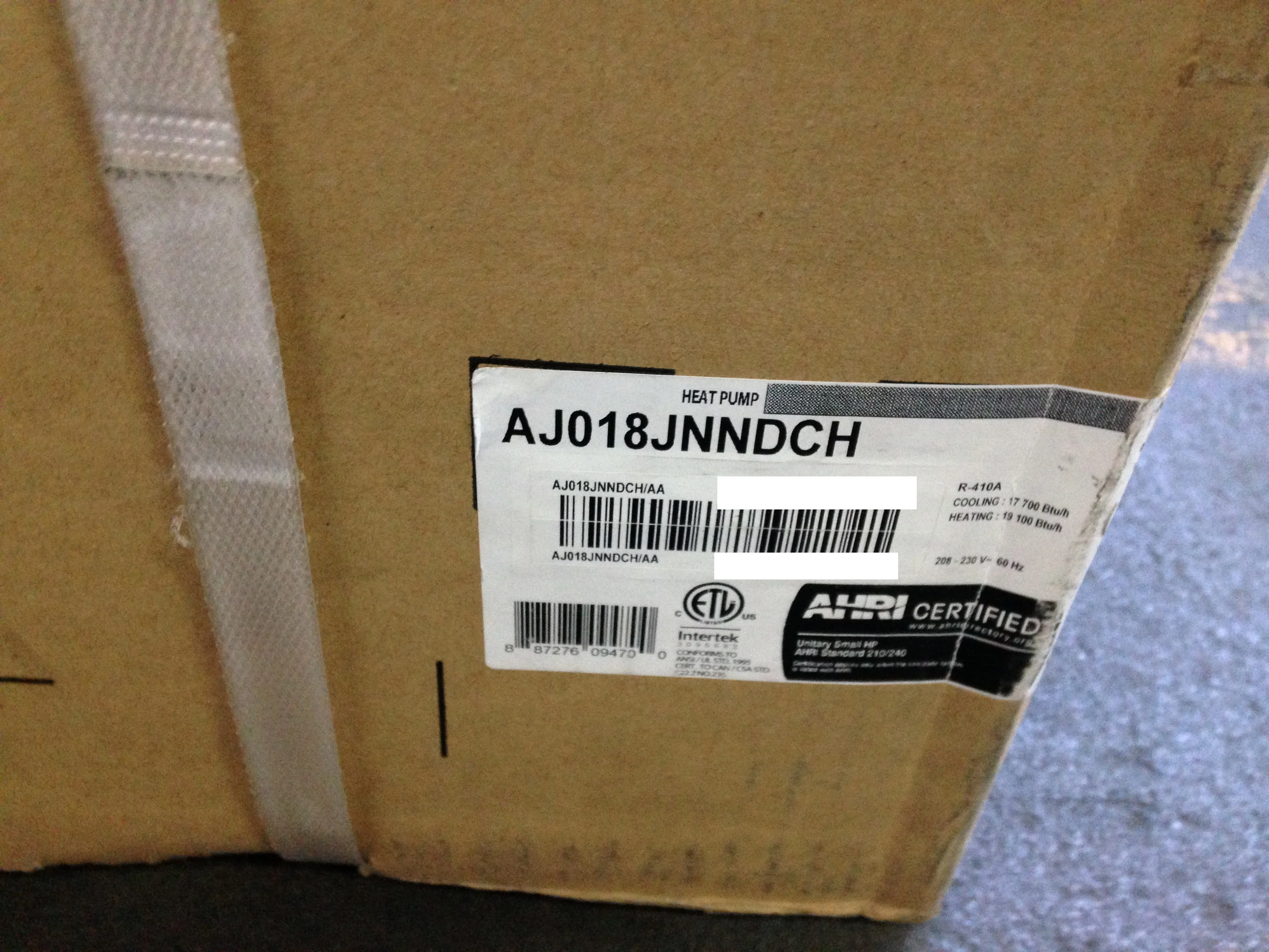 18,000 BTU Indoor Mini 4-Way Cassette Heat Pump Unit, 208-230/60/1 R-410A 260-380 CFM - Image 6