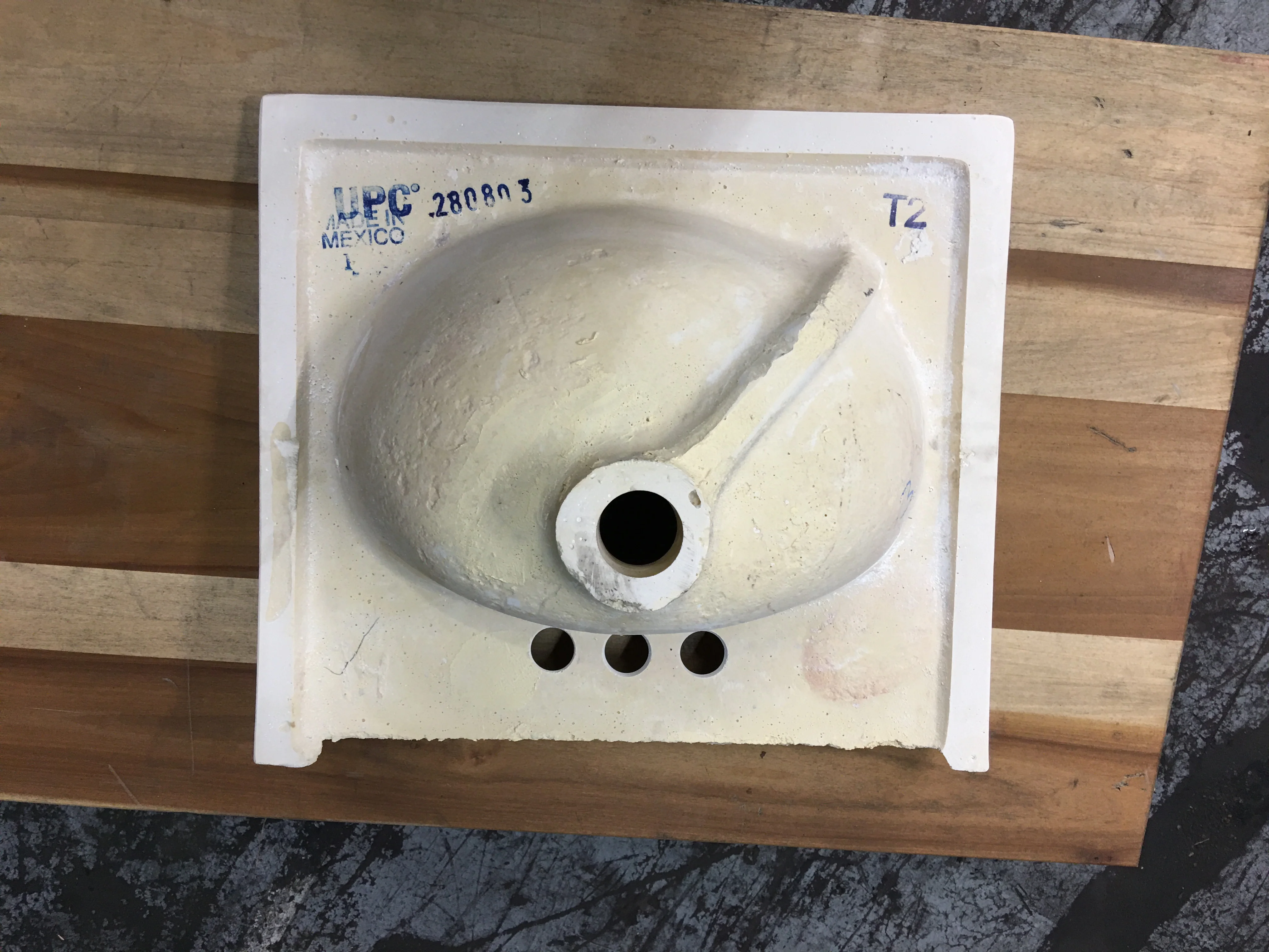 19 x 17 Pale Yellow Drop-In Lavatory Sink - Image 2