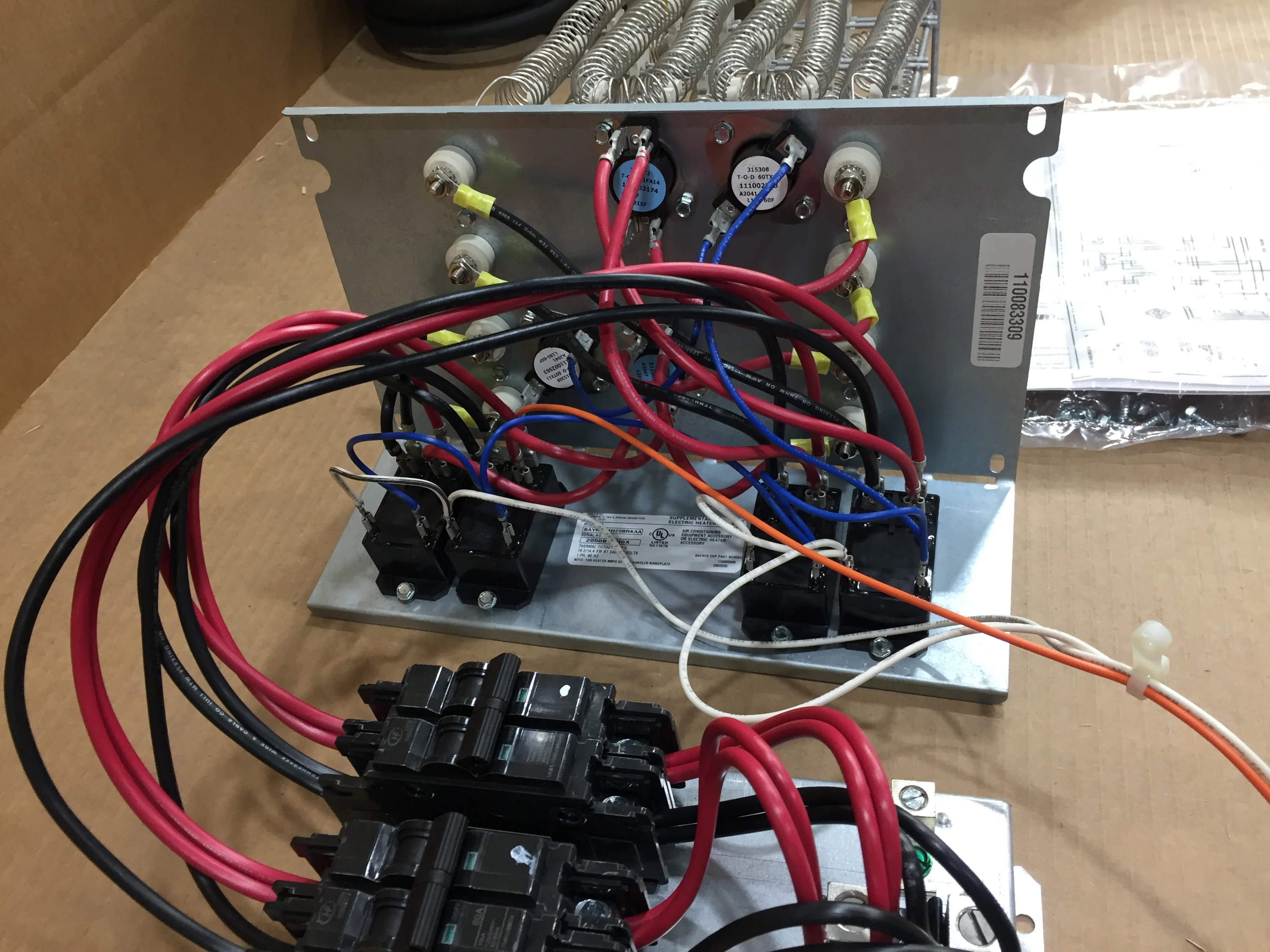 19.2 Kw Electric Heat Kit 208-240/60/1 W/2 60 Amp Breakers - Image 2