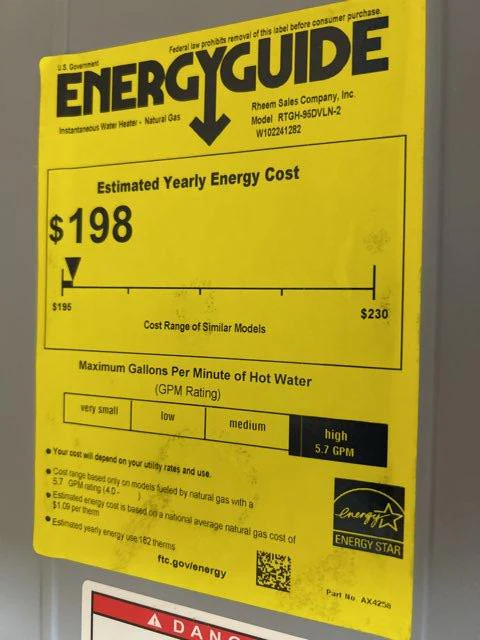 199,900 BTU Residential Tankless Natural Gas Water Heater, 93% 120/60/1 - Image 2