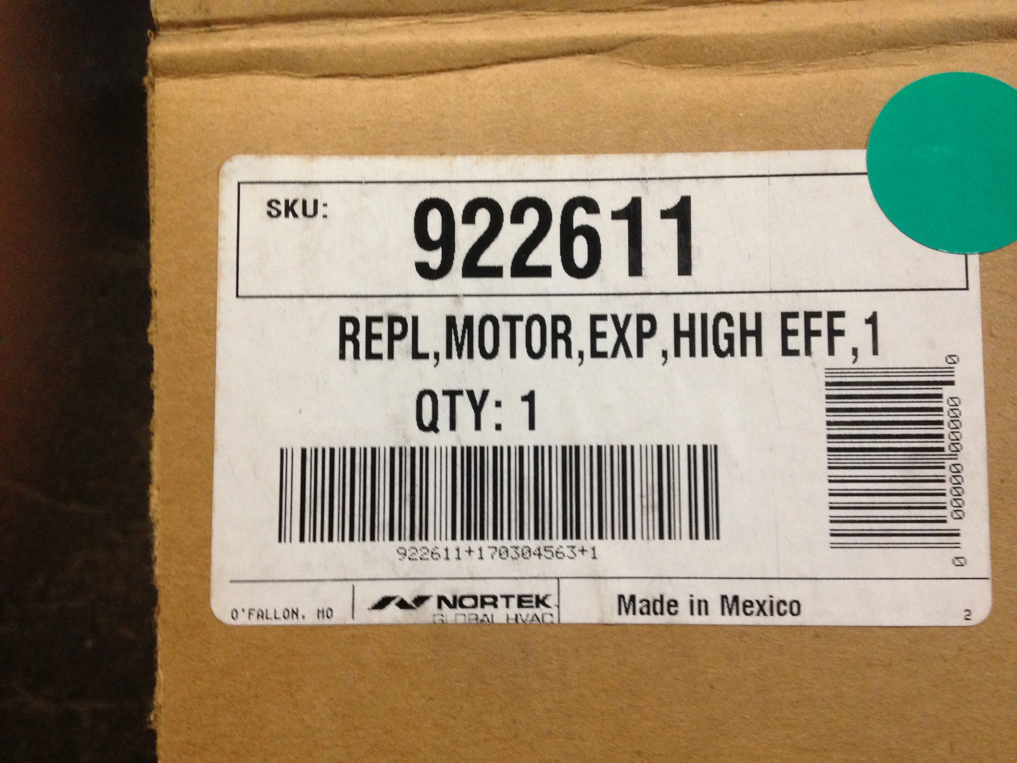 1HP ECM Direct Drive Blower Motor 208-230/50-60/1 RPM:1050/Variable Speed - Image 7