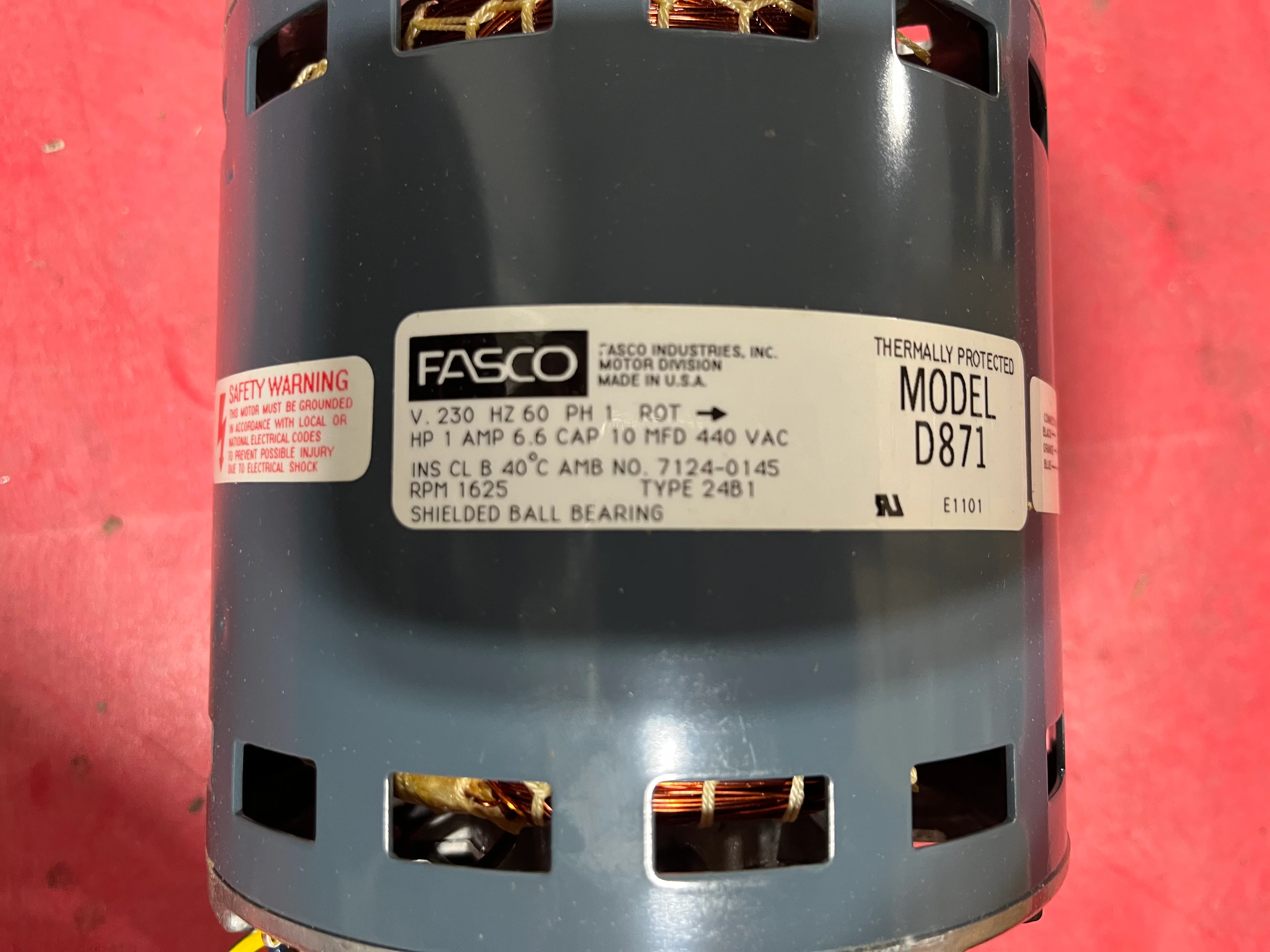 1HP Electric Motor 230/60/1 - Image 2