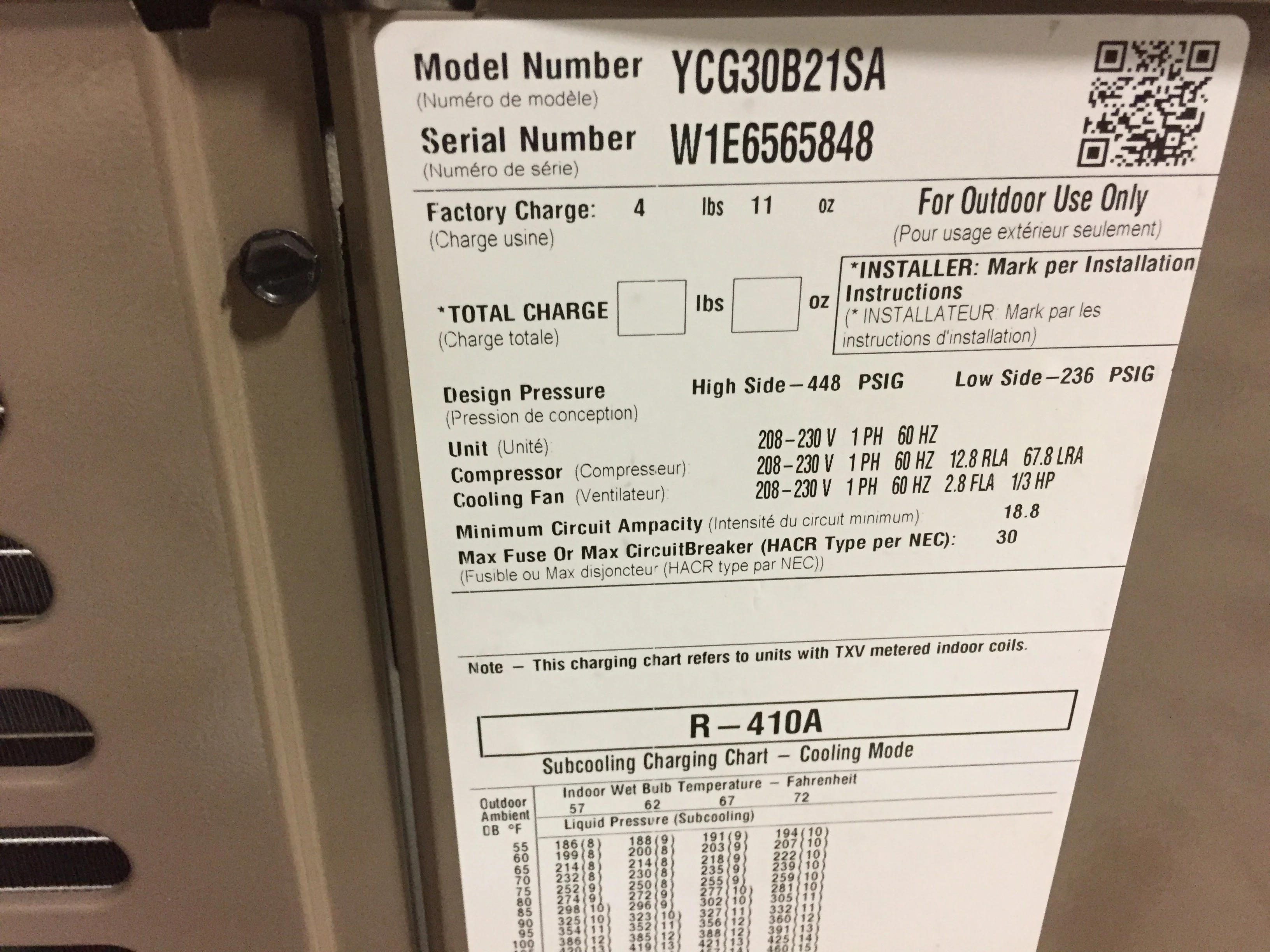 2.5 Ton Split-System Air Conditioner, 17 Seer 208-230/60/1 R-410A - Image 4