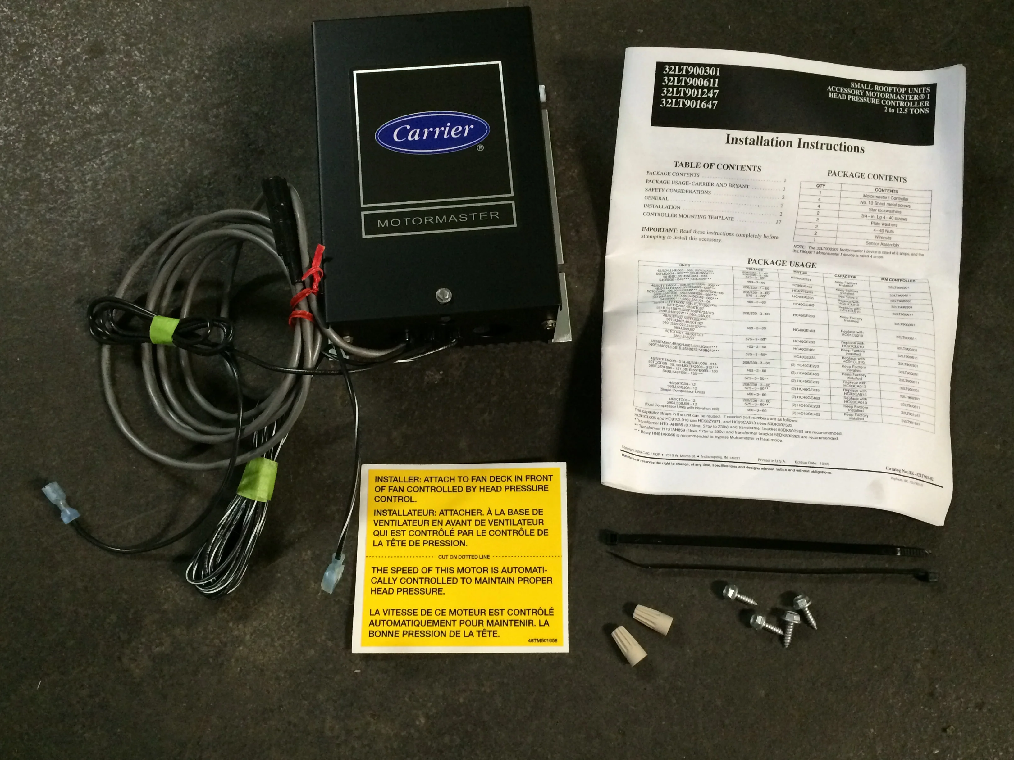 2 to 12.5 Ton Head Pressure Controller Accessory for Small Rooftop Units