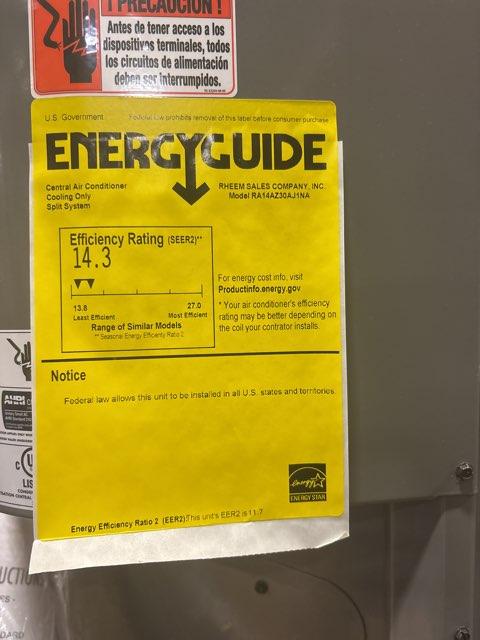 2.5 Ton 1-Stg SS Air Conditioner 208-230/60/1 14.3 SEER2 with 3 Ton AC/HP Multiposition Cased N Coil - Image 4