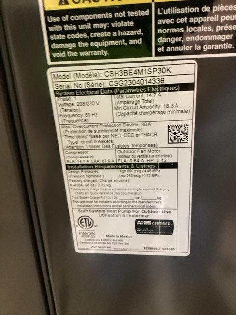 2.5 Ton Single Stage Split-System Heat Pump; 208-230/60/1, R-410A,14.3 SEER2 - Image 3