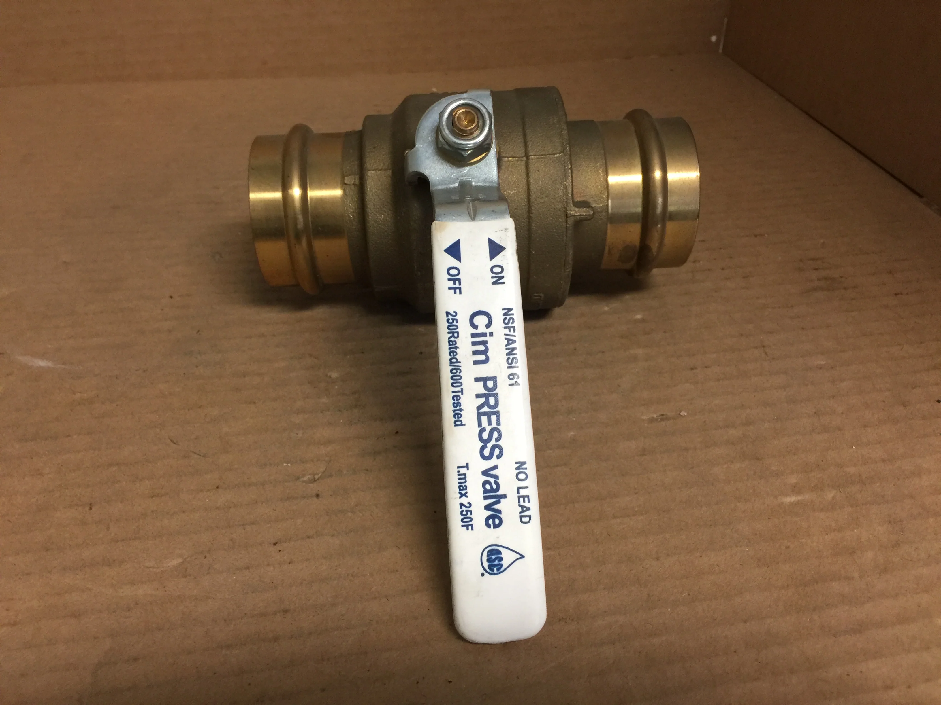 2" Press Ball Valve; Brass - Image 5