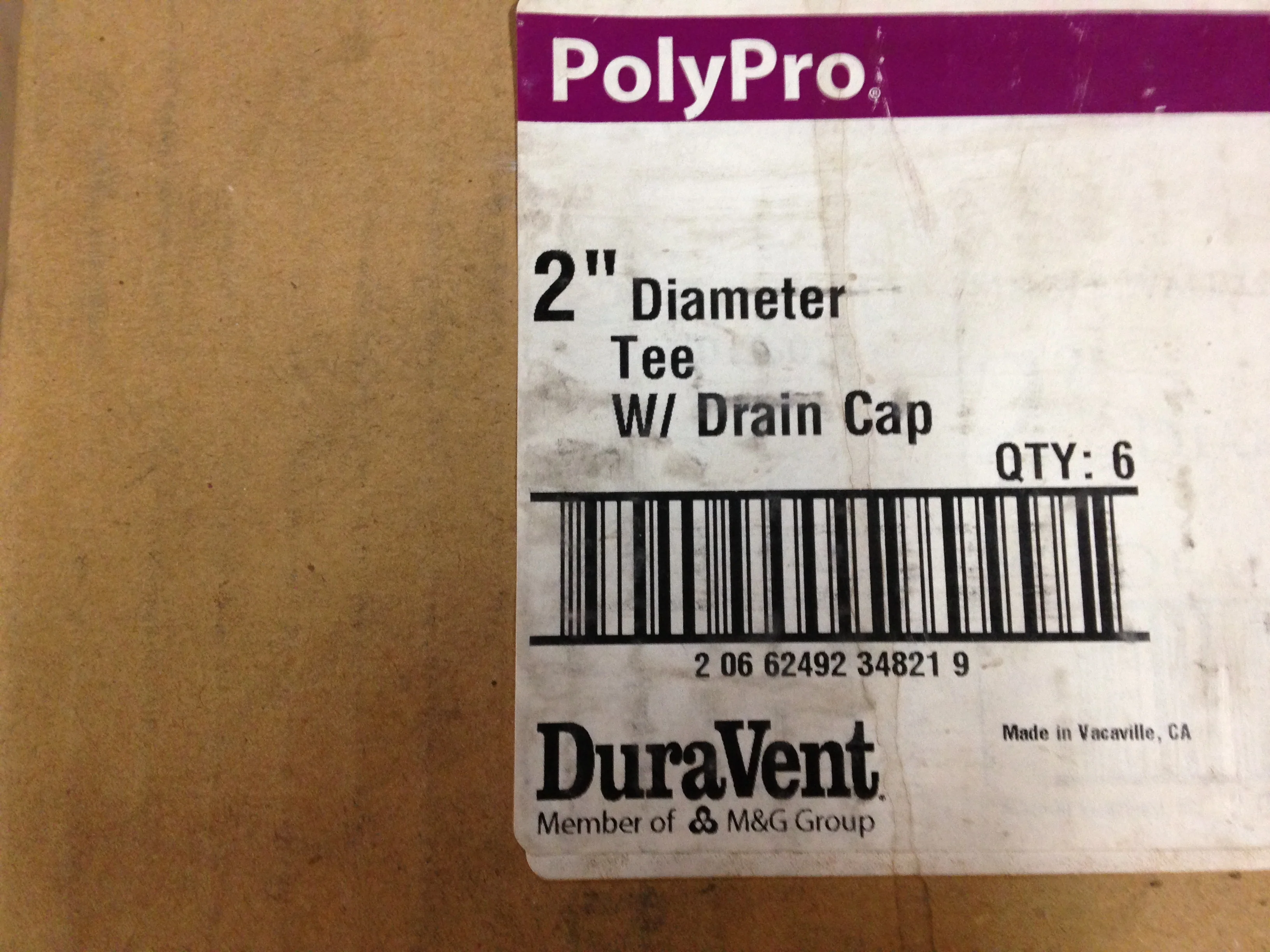 2" Diameter Tee w/Drain Cap - Image 5