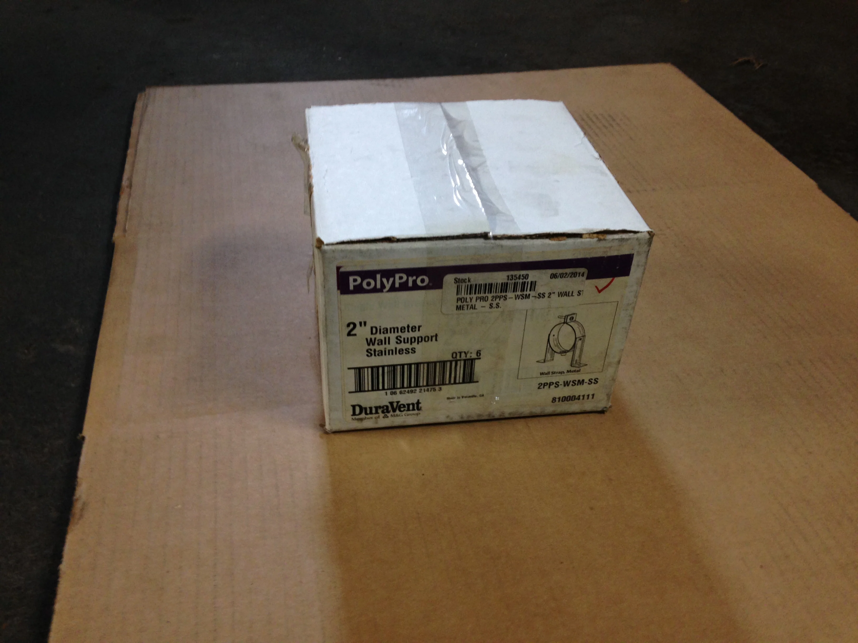 2" DIAMETER WALL SUPPORT STAINLESS, SOLD AS 6 PER BOX - Image 6