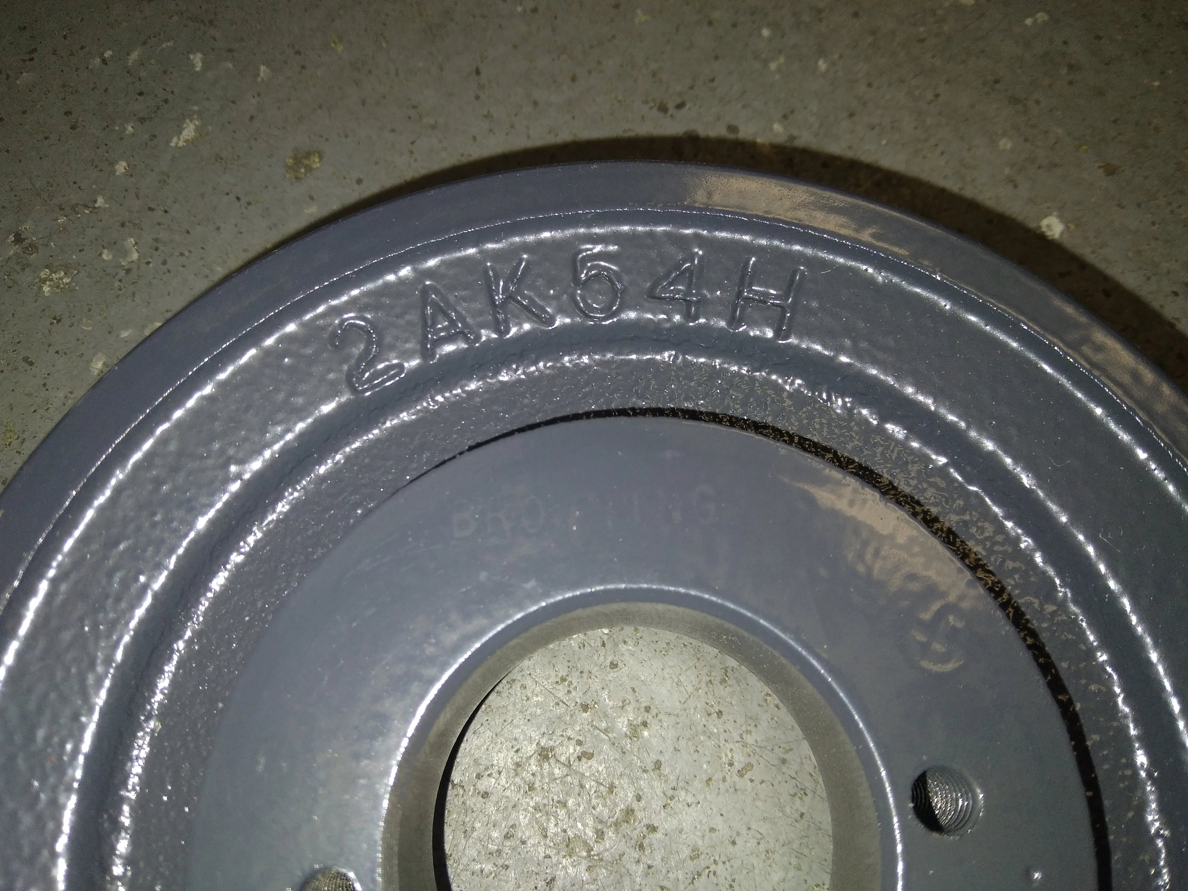 2 GROOVE CAST IRON SHEAVE PULLEY 1-5/8" BORE - Image 4