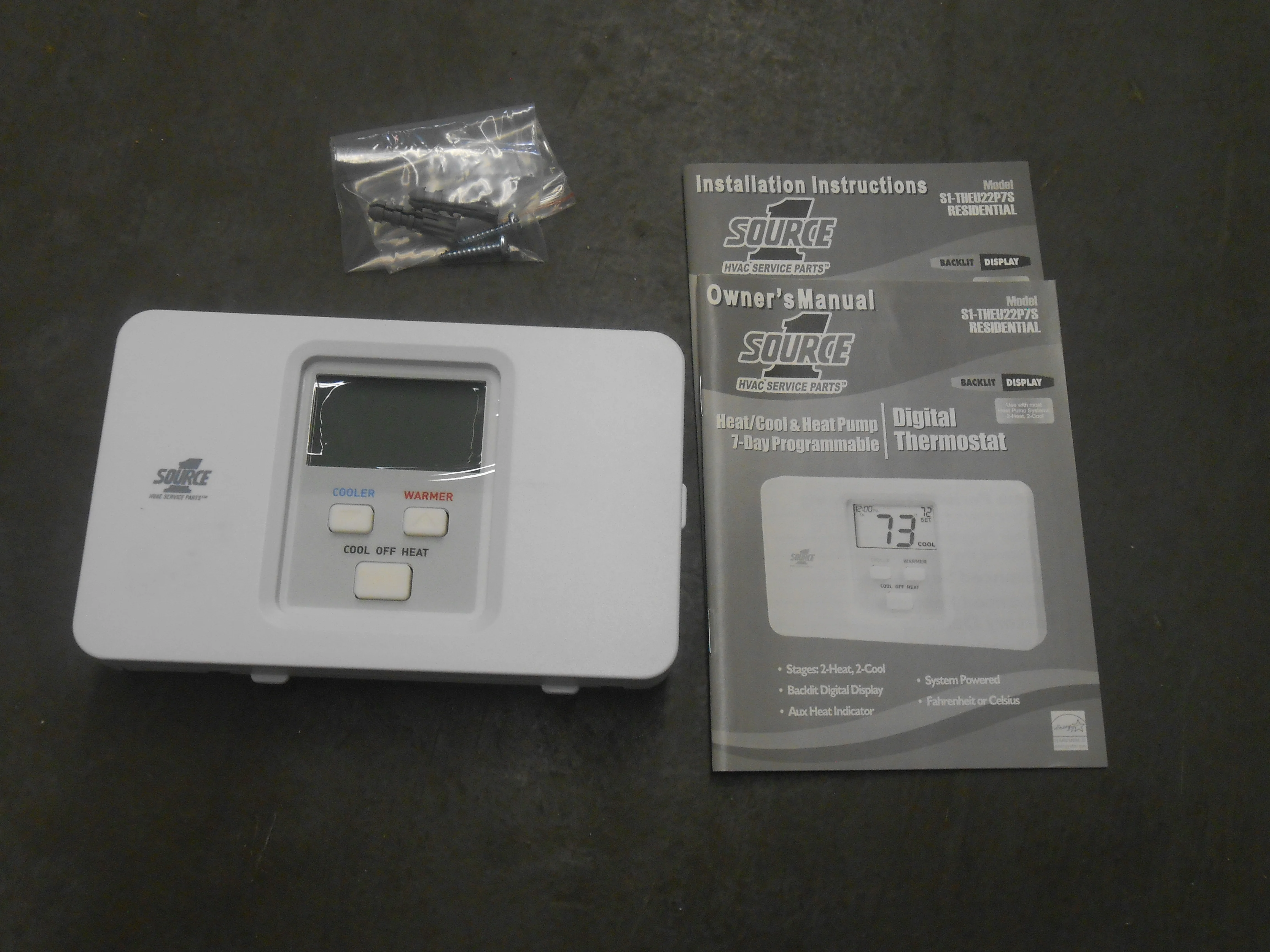 2 Heat/2 Cool 7 Day Programmable Digital Thermostat - Image 7