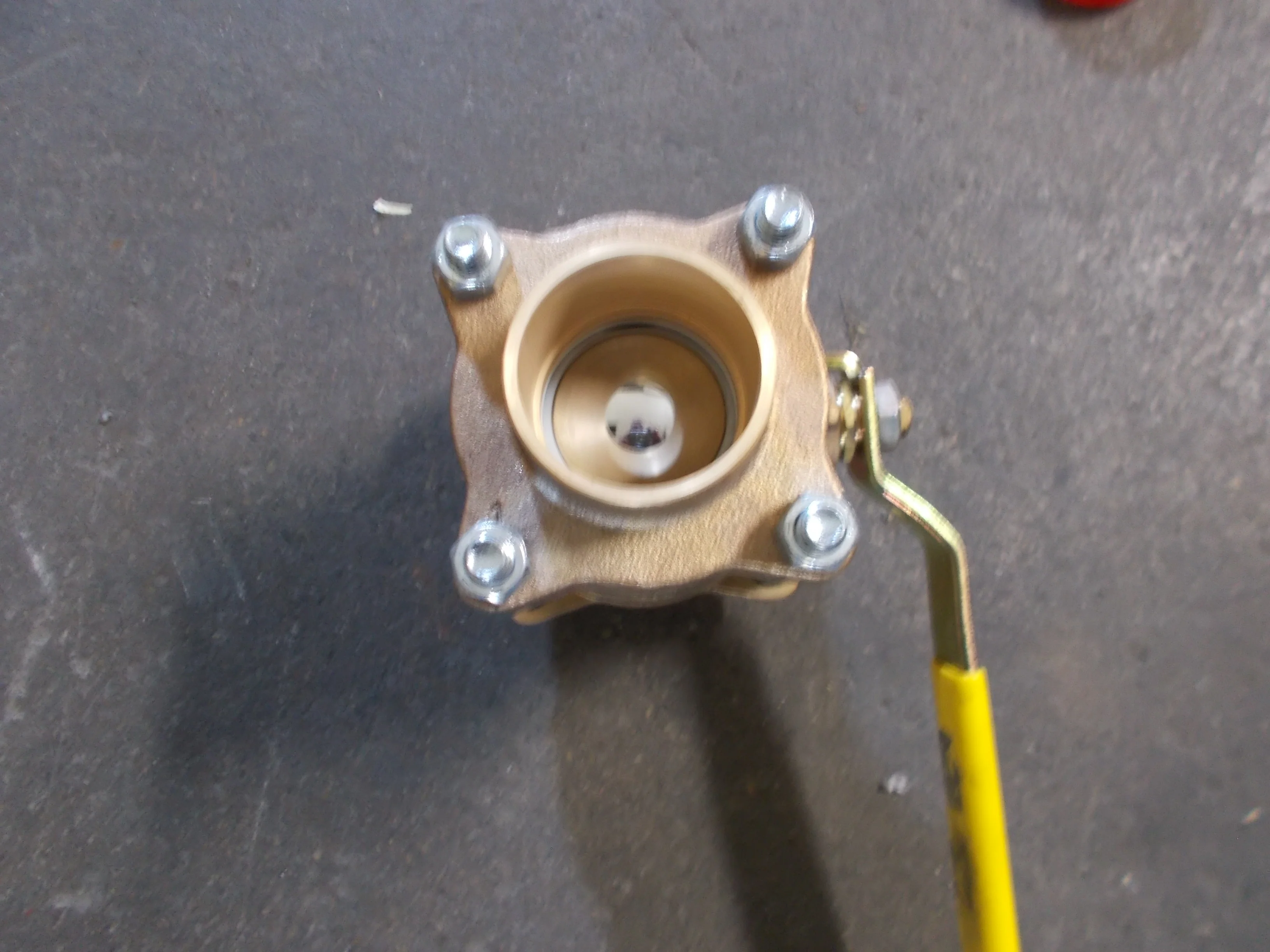 2" Sweat Bronze 3 Pc Full Port Ball Valve - Image 2