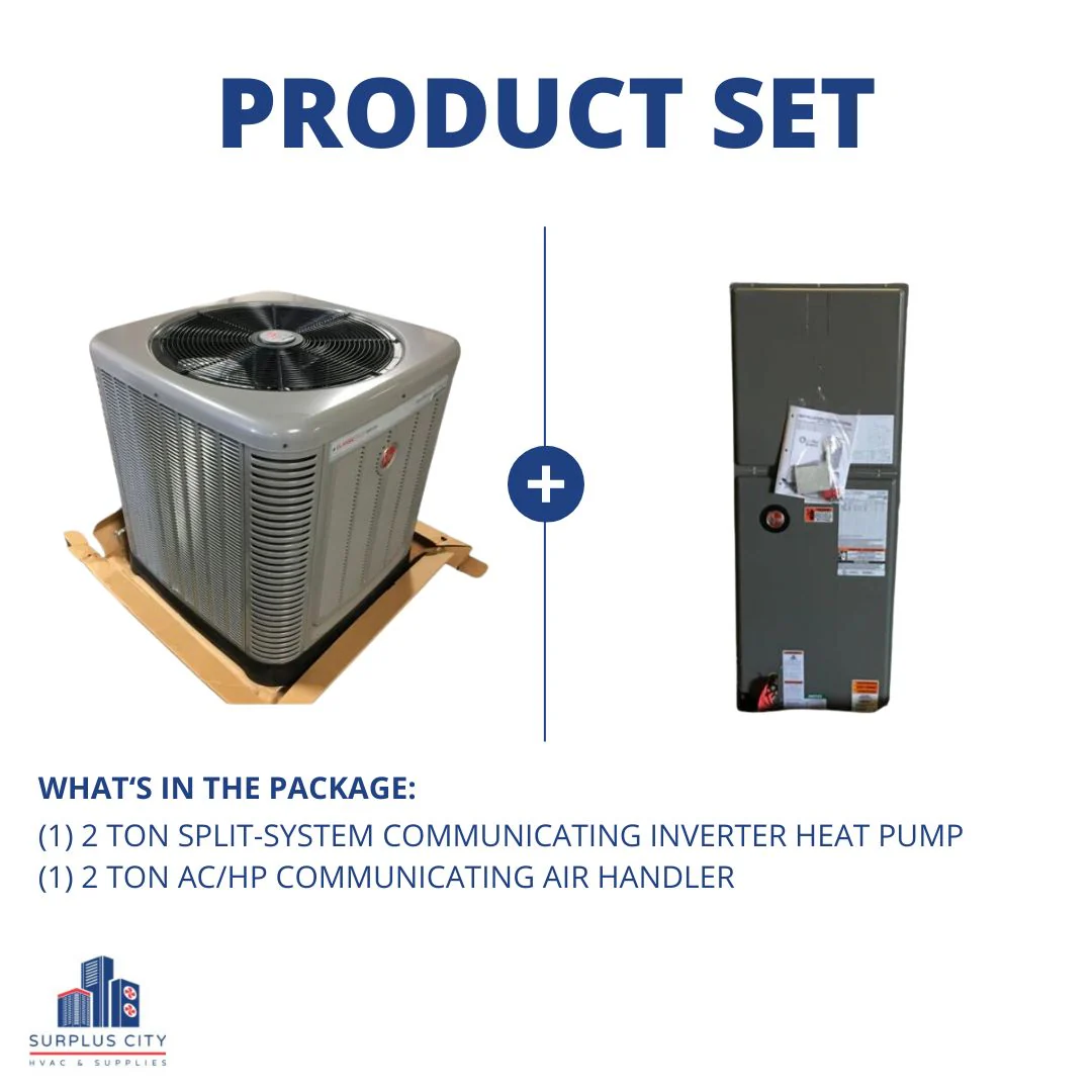 2 Ton 18.5 Seer Communicating Heat Pump and 2 Ton Communicating Air Handler, 208-230/60/1