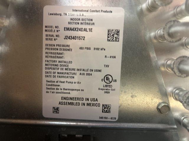2 Ton AC/HP Downflow Uncased Manufactured Housing N Coil, R410A CFM 900 - Image 5