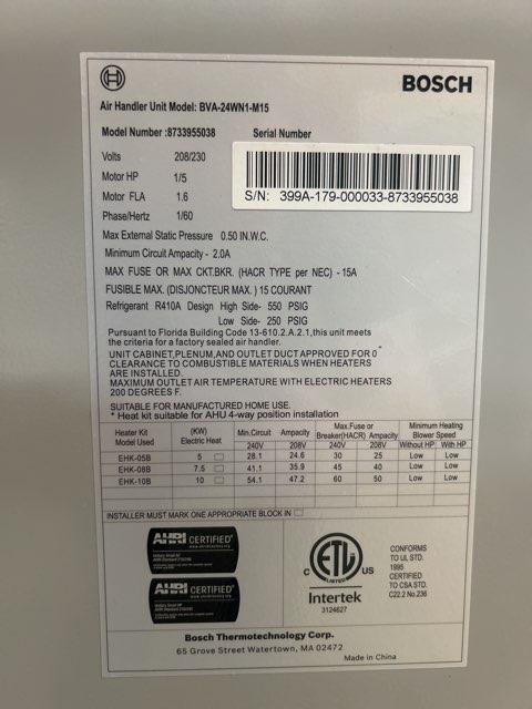 2 Ton AC/HP Multiposition ECM Air Handler 208-230/60/1 R-410A CFM 1016 15 SEER - Image 4