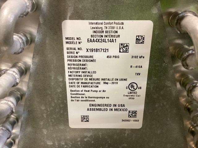2 Ton AC/HP Upflow/Downflow Uncased A Coil, R410A CFM 1000
