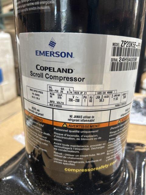 2 Ton AC Scroll Compressor 208/230/60/1 R410A - Image 3